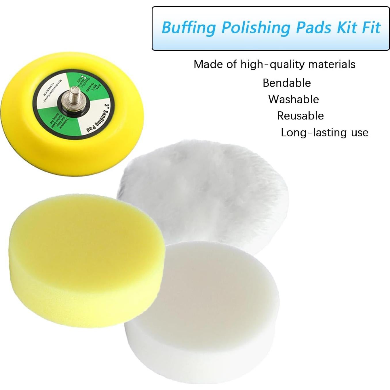 Kit de Almohadillas de Pulido Trsobi 49-36-2438 Compatible Milwaukee