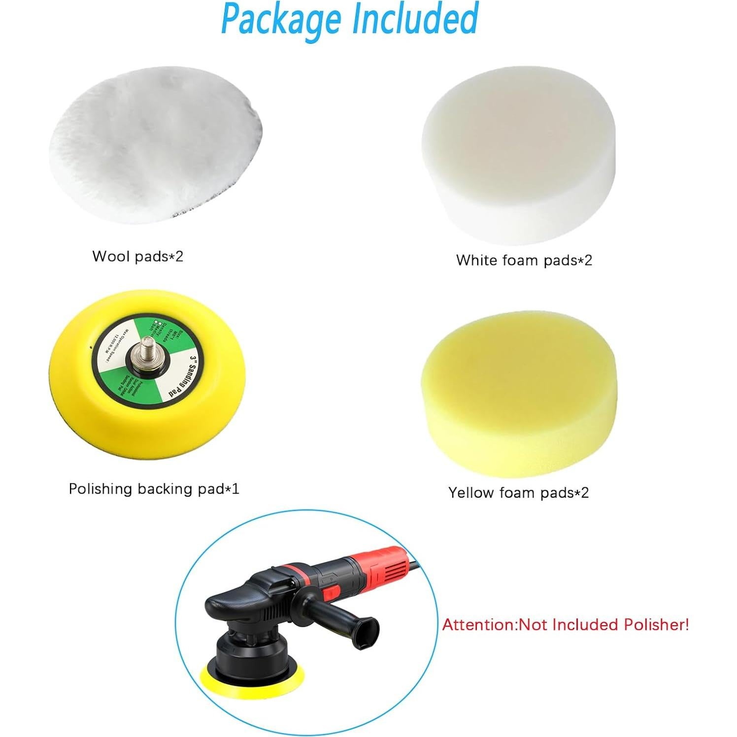 Kit de Almohadillas de Pulido Trsobi 49-36-2438 Compatible Milwaukee