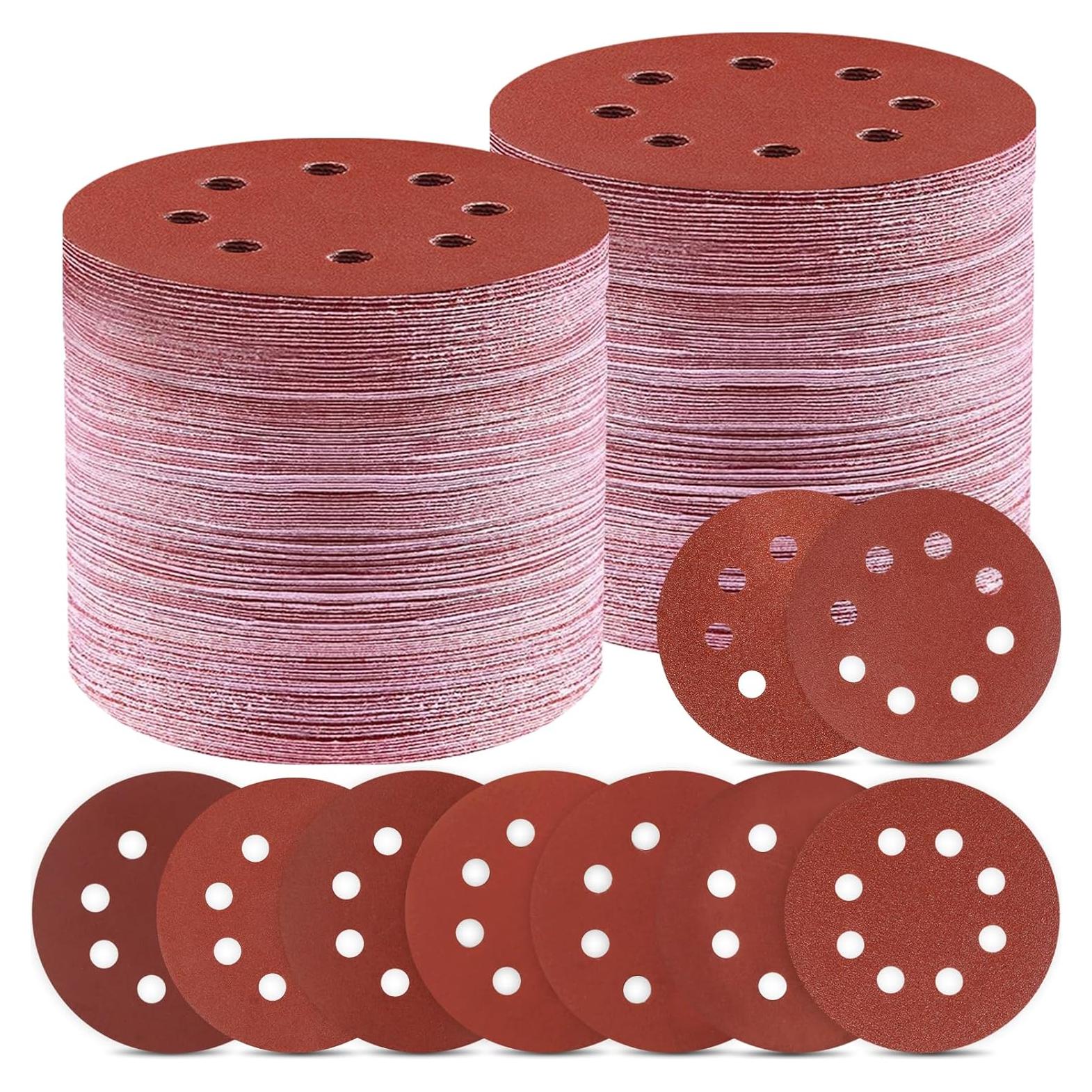 150 Discos de Lijado Giwiemi 5" con 9 Granulaciones