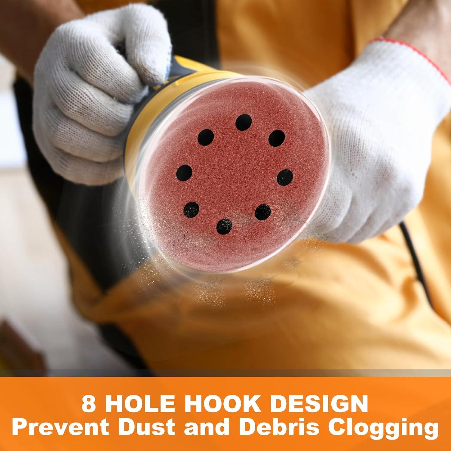 150 Discos de Lijado Giwiemi 5" con 9 Granulaciones