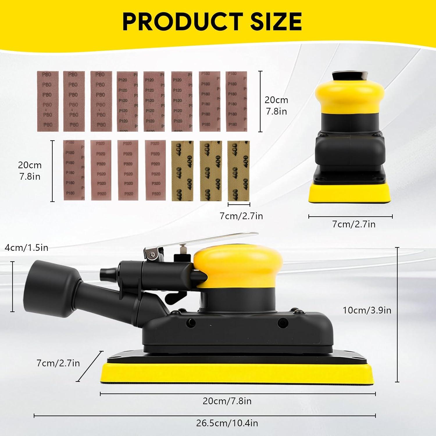 Lijadora Orbital Neumática BBTEQEKN 70mm 10000 RPM Libre de Polvo