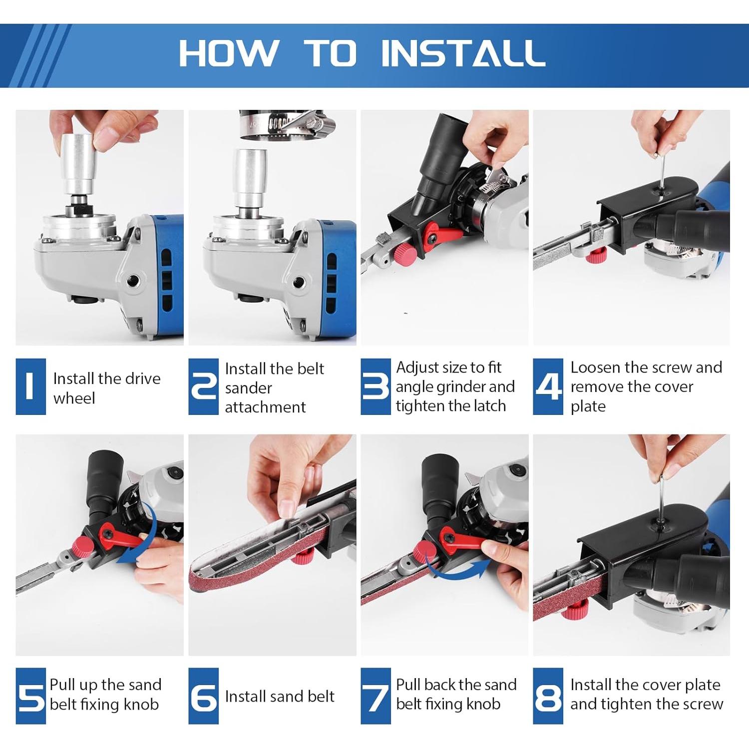 Adaptador Lijadora de Banda MSFULLSEA con 10 Cintas 45.2x1.5cm