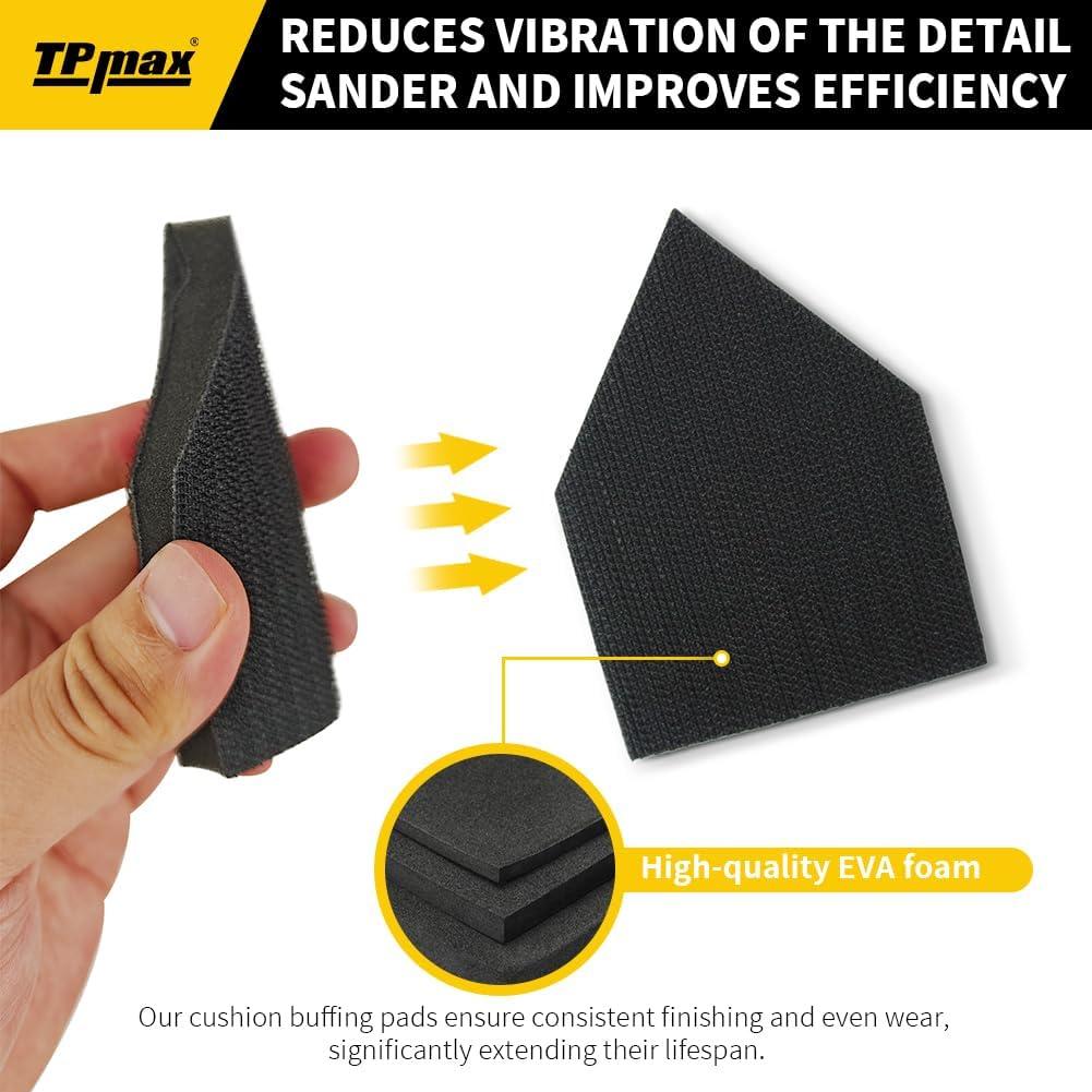 Paquete de 5 almohadillas de espuma TPmax 90x65 mm para lijadora M12