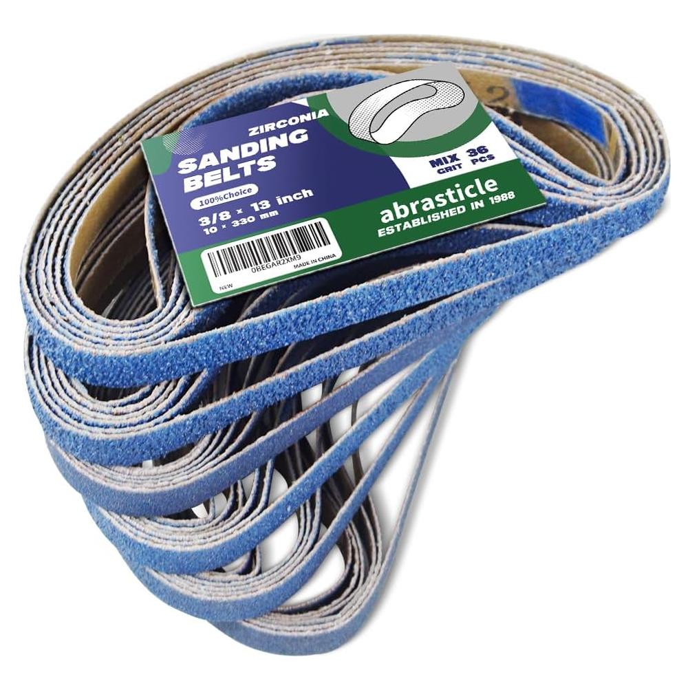 Cintas de Lijado de Zirconia Abrasticle 10 x 330 mm 36 PCS