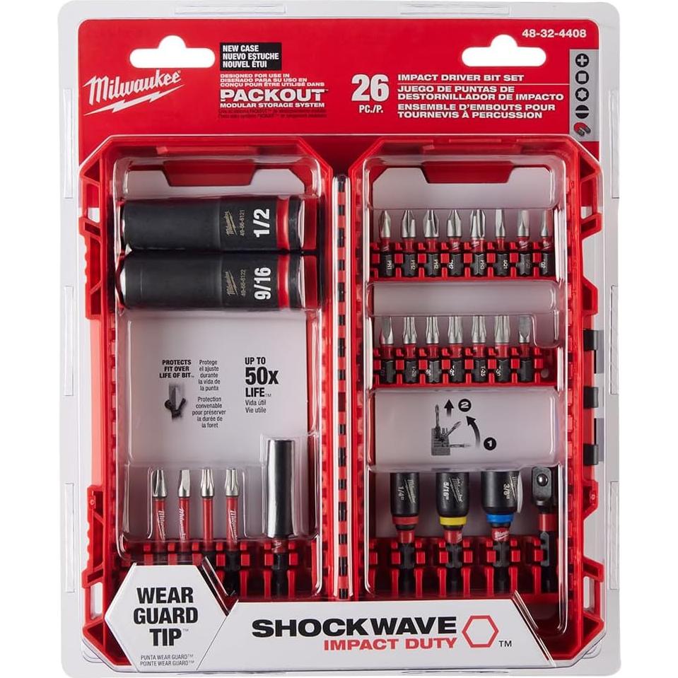 Juego de Puntas de Atornillar Milwaukee 26 Piezas 48-32-4408