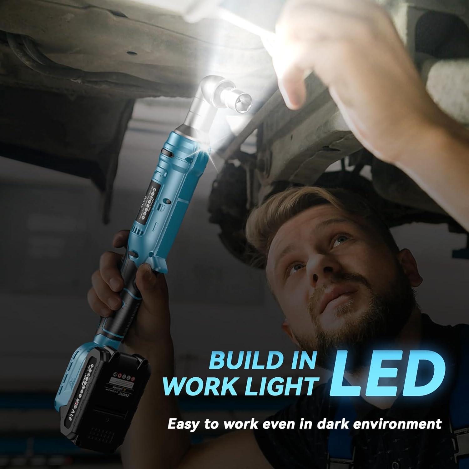 Llave de Trinquete Eléctrica ZUYIYI 21V 180N.m con 8 Sockets