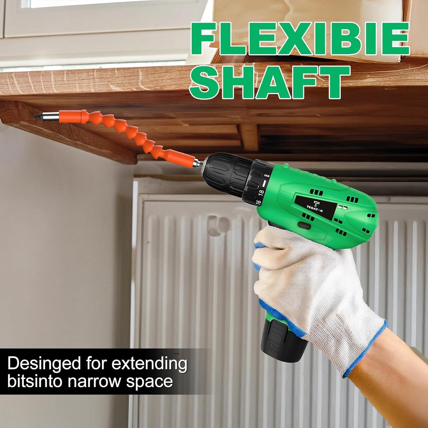 Taladro Inalámbrico Tegatok 12V con Batería y Cargador