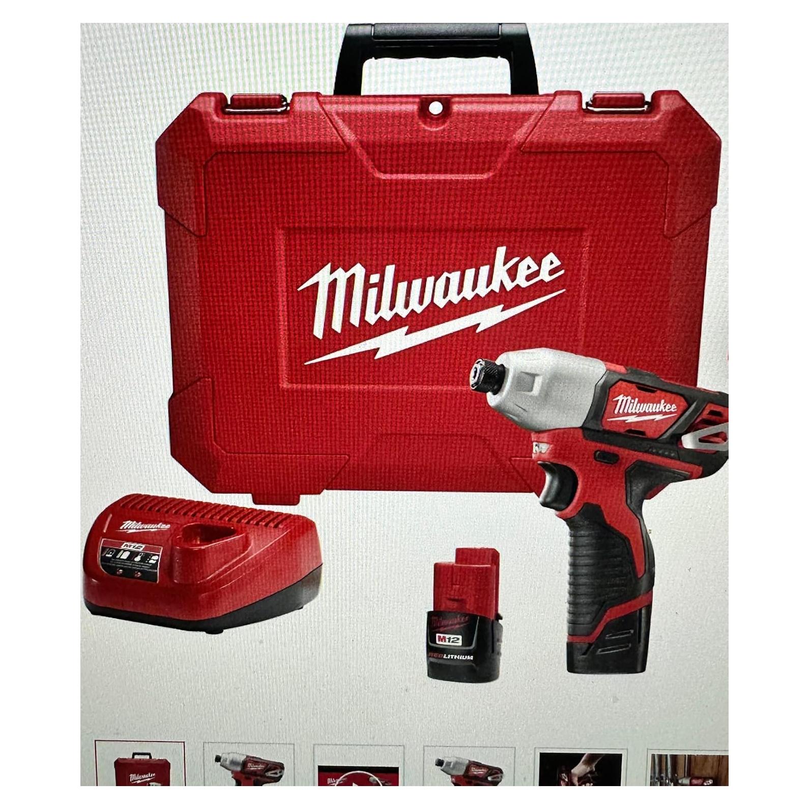 Destornillador de Impacto Inalámbrico Milwaukee M12 12V 113 Nm