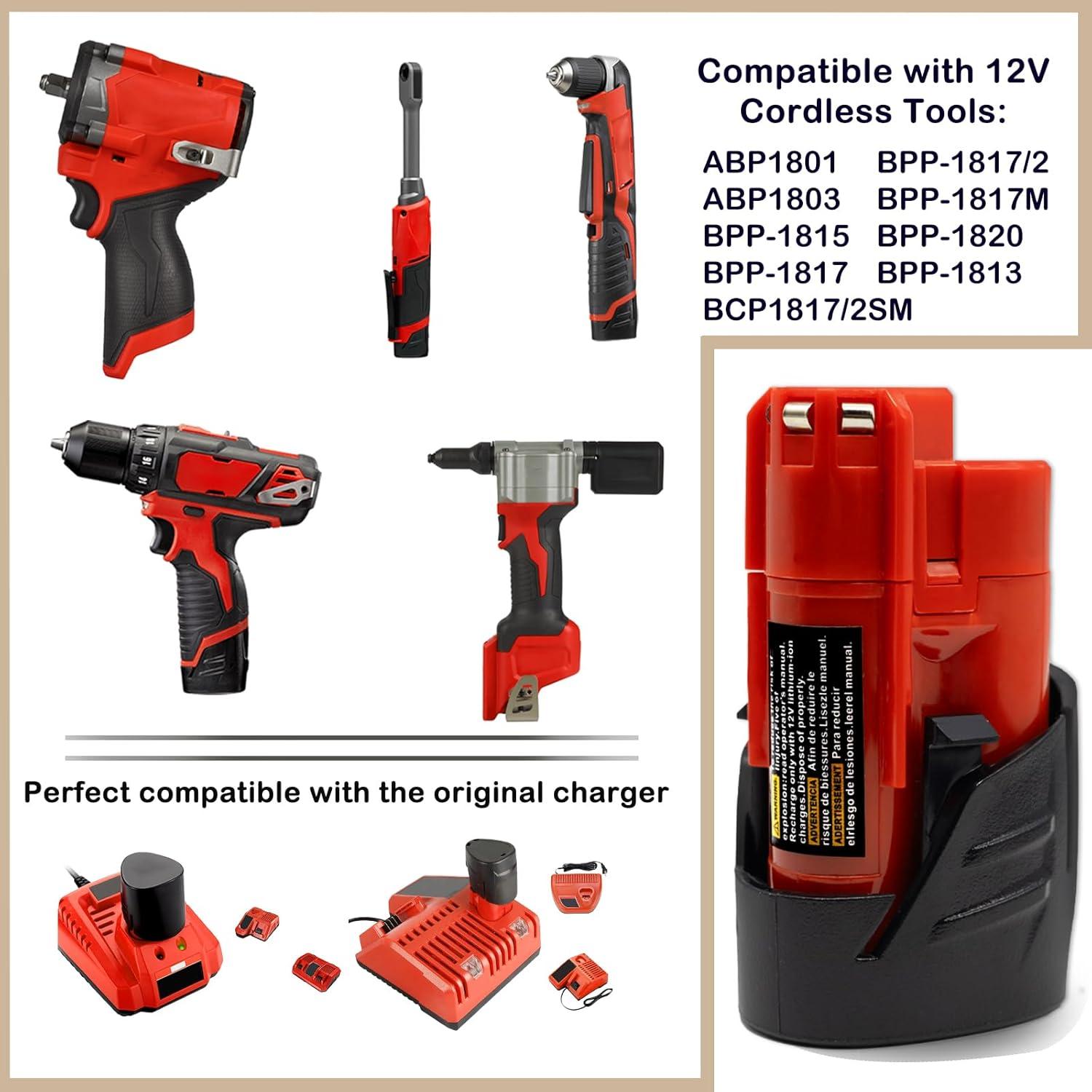 Batería de Reemplazo 12V 4000mAh Bmcot para Herramientas