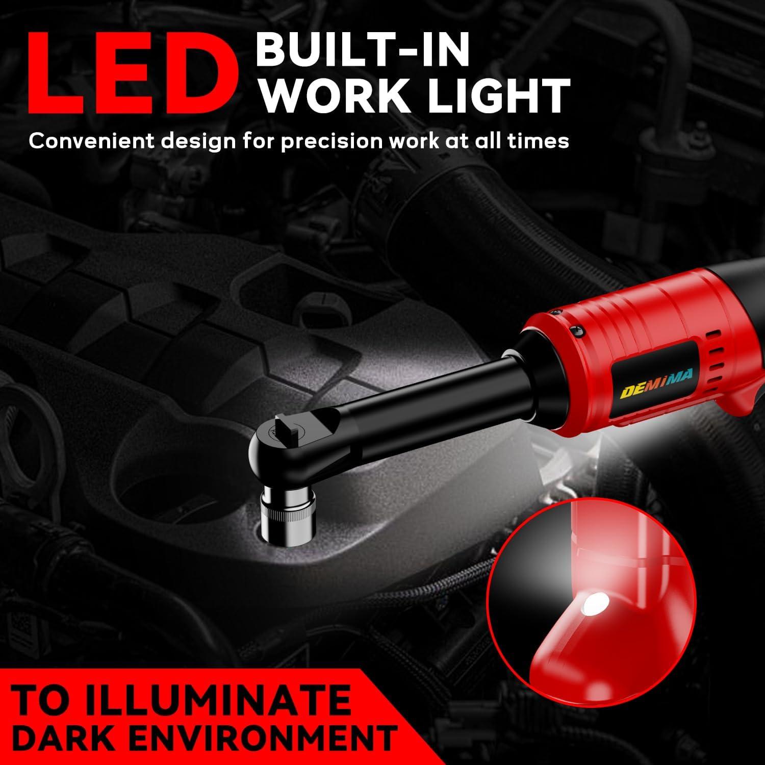 Llave de Trinquete Inalámbrica DEMIMA 3/8" 18V Motor Sin Escobillas