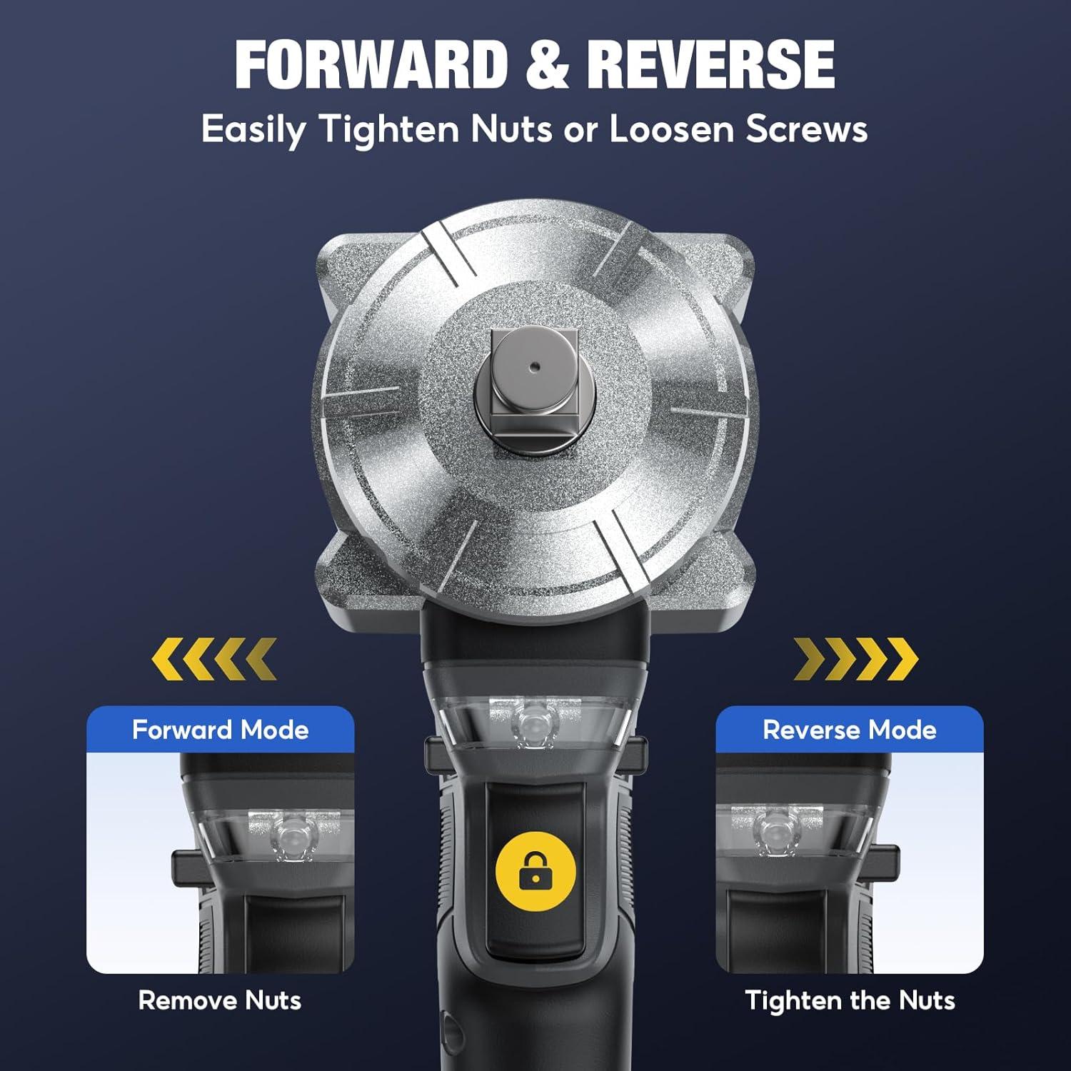 Llave de impacto inalámbrica SOARFLY 21V 1200Nm con 2 baterías