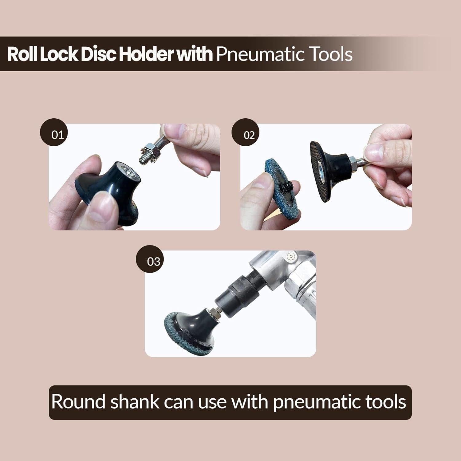 Juego de soporte de disco de lijado 2" Noyfemr con adaptador