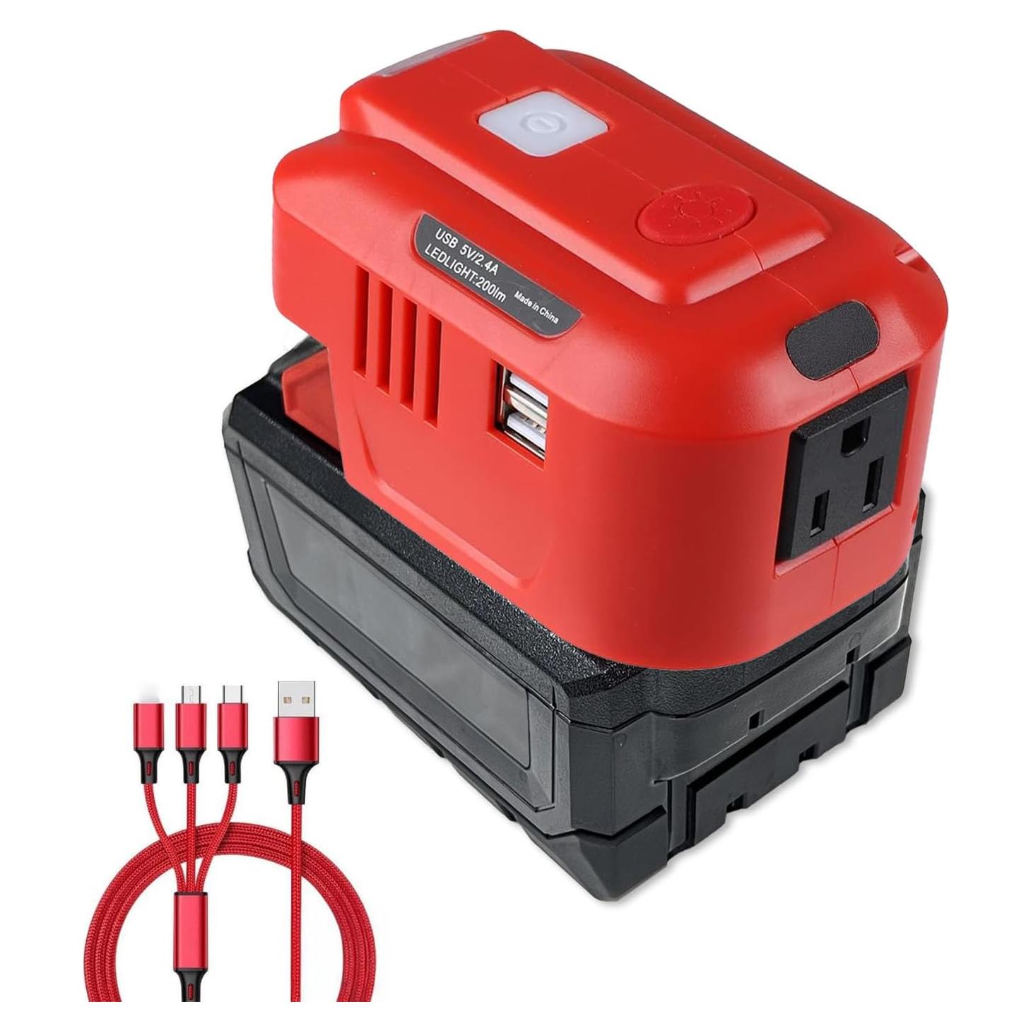 Inversor de Potencia Milwaukee M18 150W con USB y Luz LED