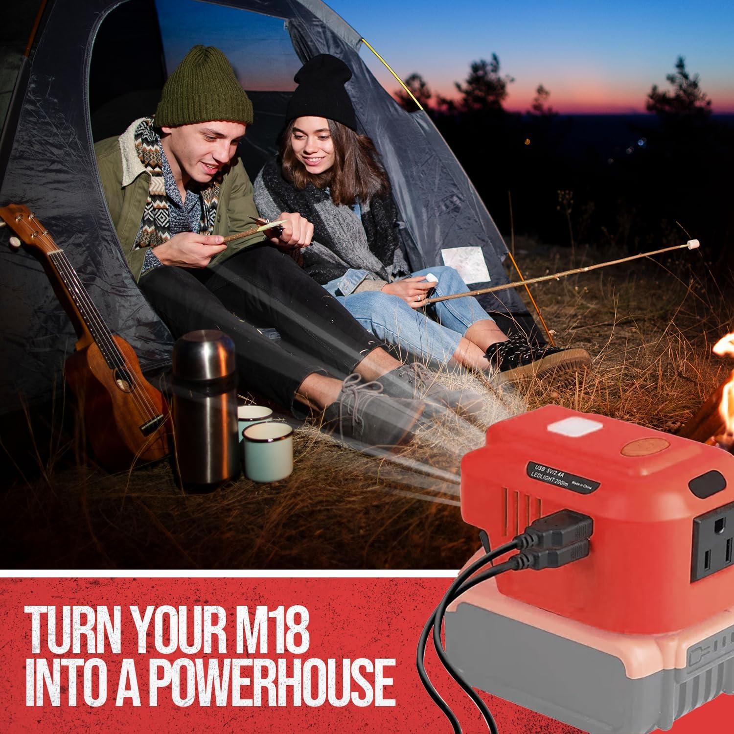 Inversor de Potencia Milwaukee M18 150W con USB y Luz LED