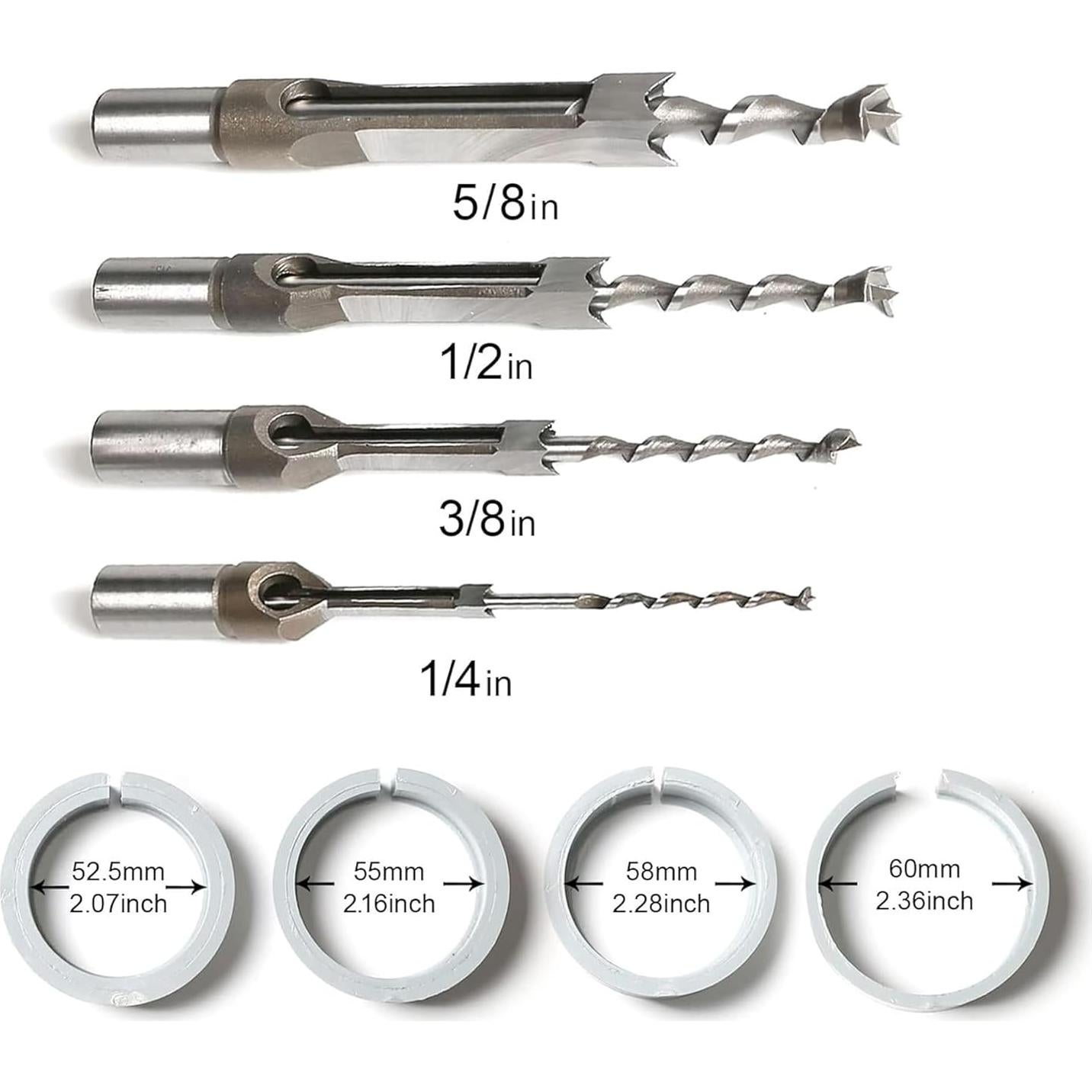 Conjunto de Accesorios de Mortajar BMTURNING para Taladro