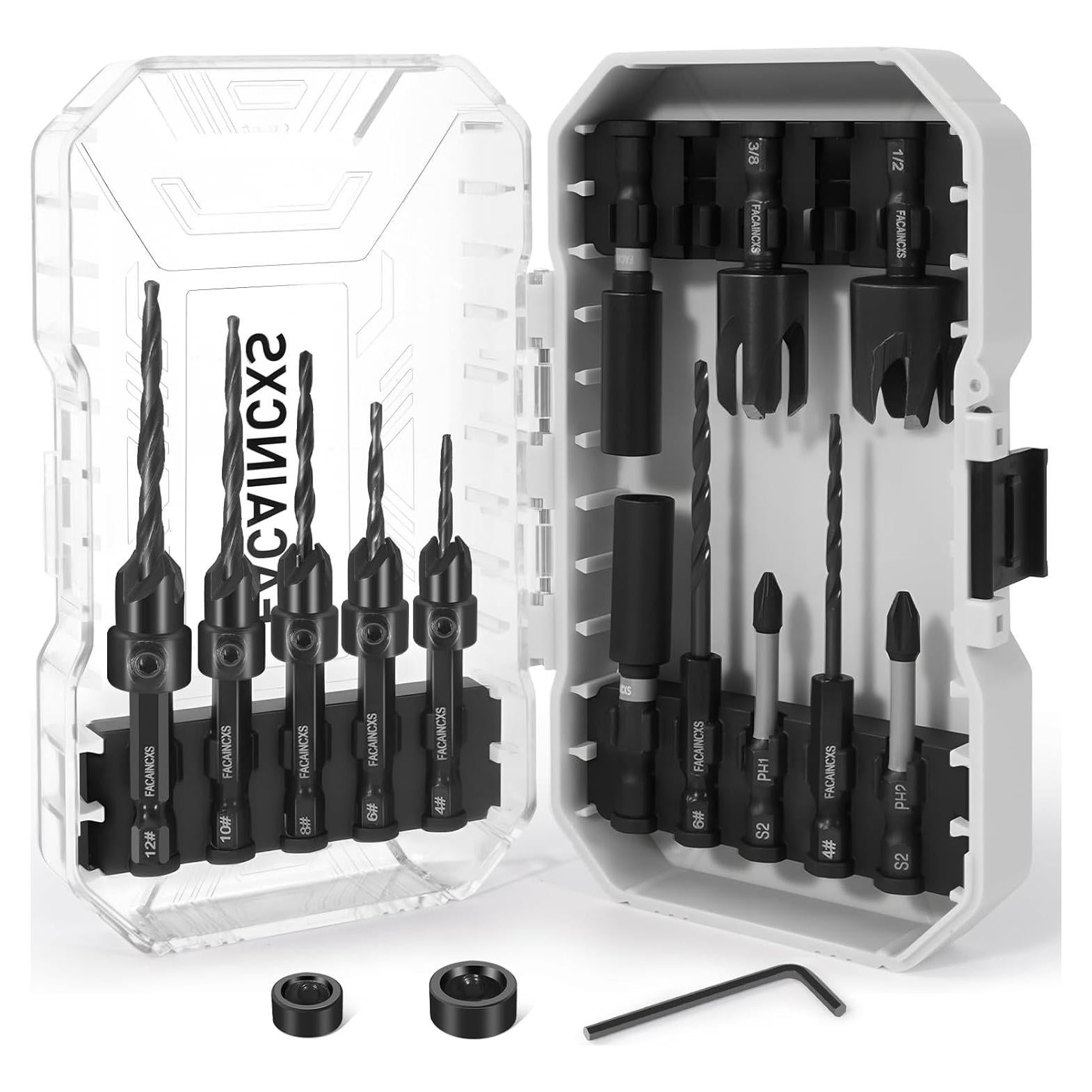 Juego de Brocas Avellanadas para Madera 16 PCS FACAINCXS