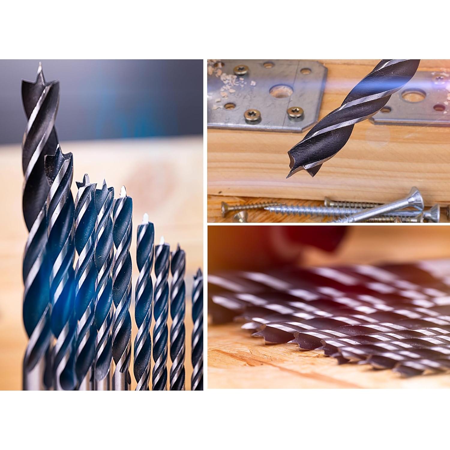 Conjunto de Brocas de Punta Brad 12 Piezas NordWolf 3.18 a 12.7 mm