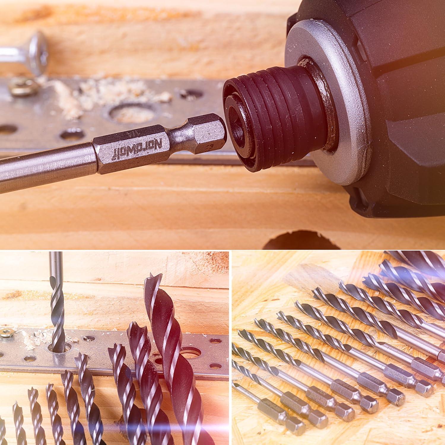 Conjunto de Brocas de Punta Brad 12 Piezas NordWolf 3.18 a 12.7 mm