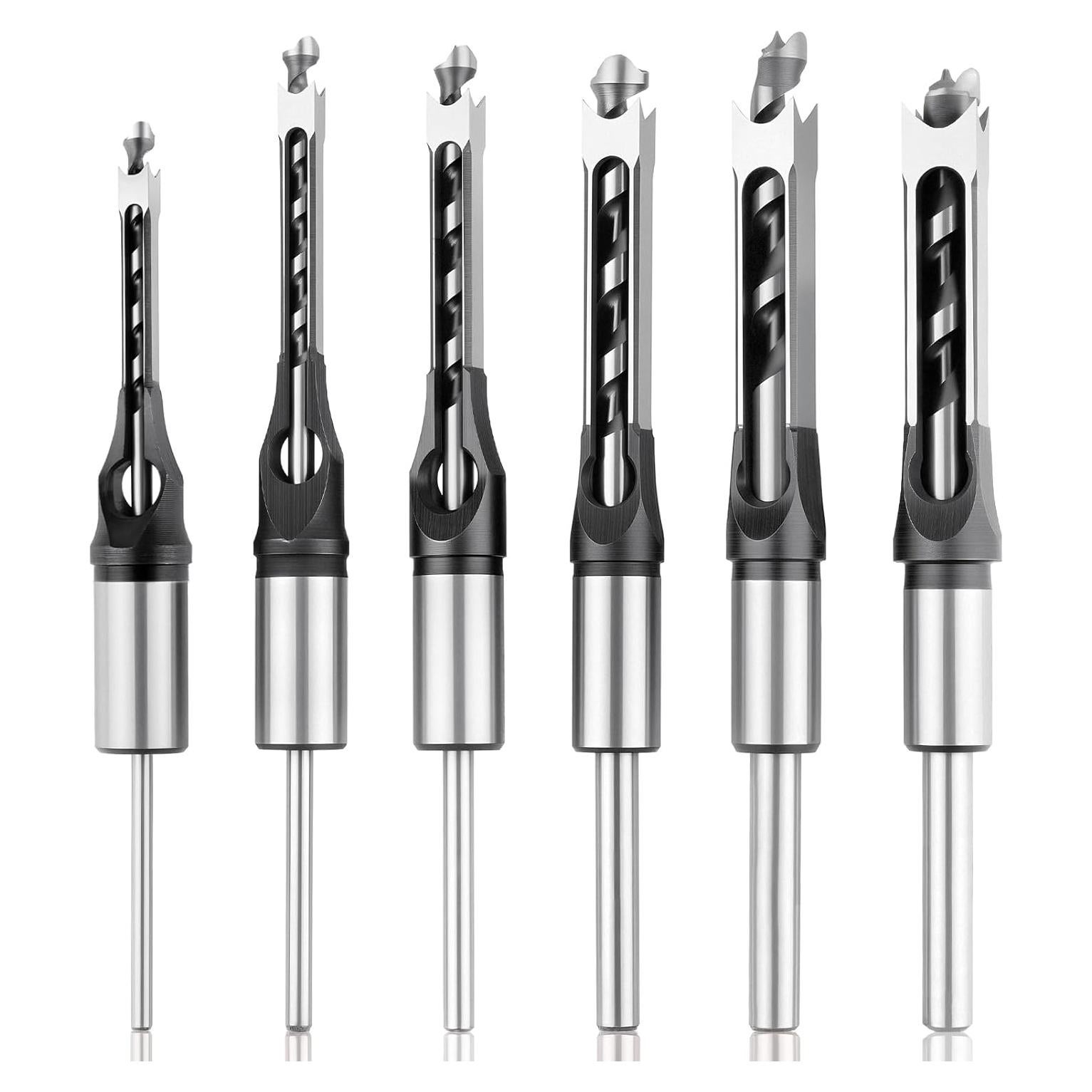 Juego de Brocas Cuadradas 6PCS Devvicoo para Mortajado