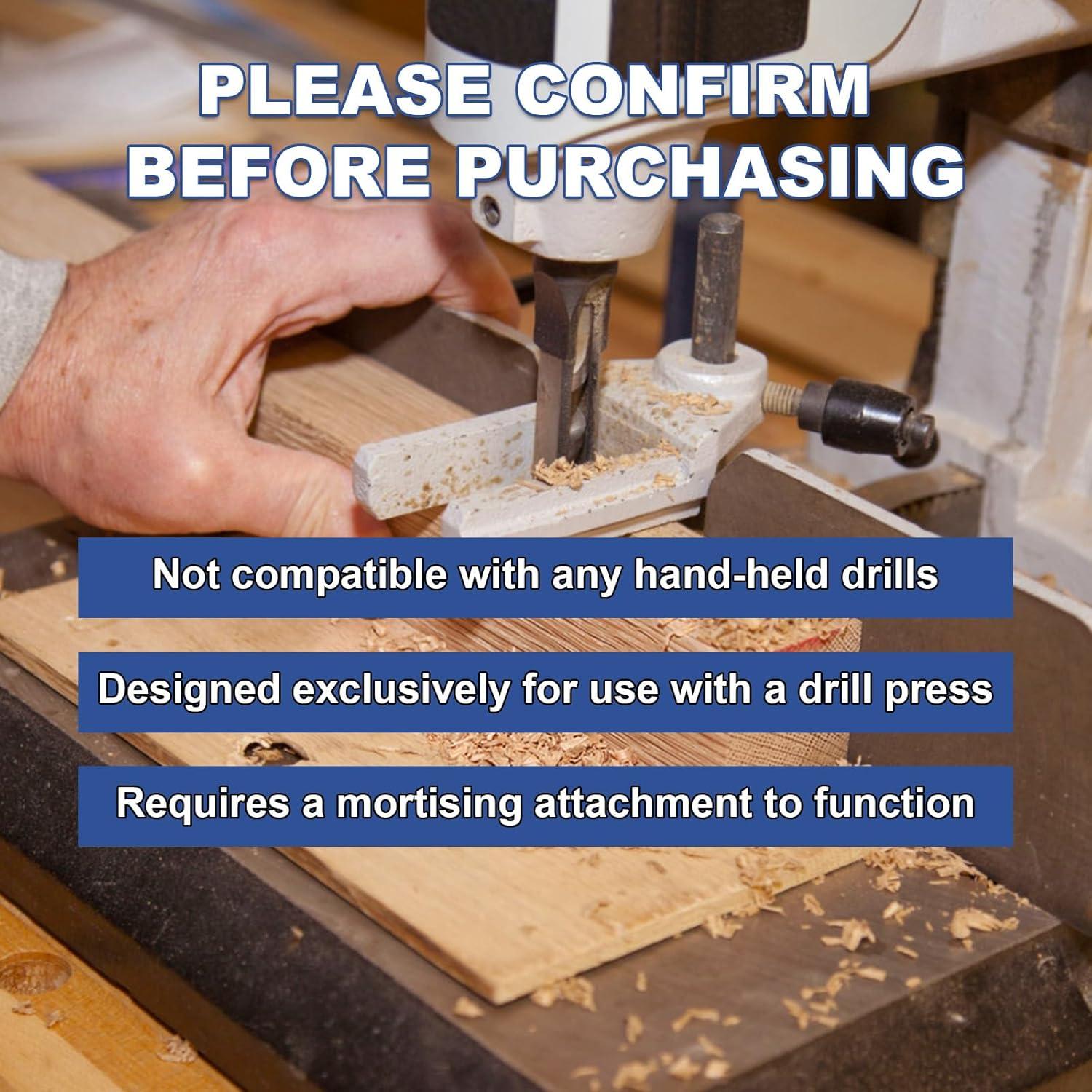 Juego de Brocas Cuadradas 6PCS Devvicoo para Mortajado