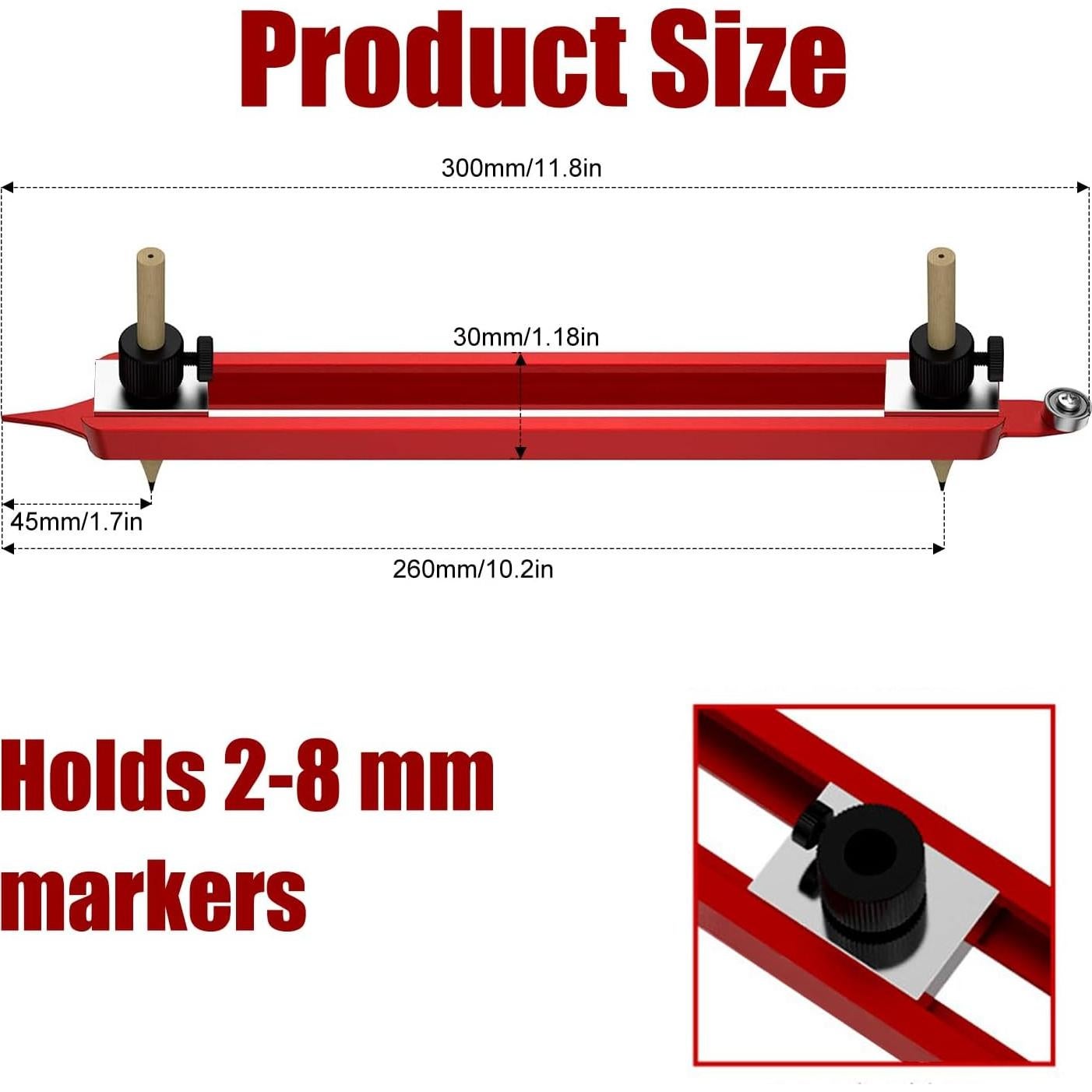 Herramienta de Scribing IMeanTop de Aluminio 45-260mm