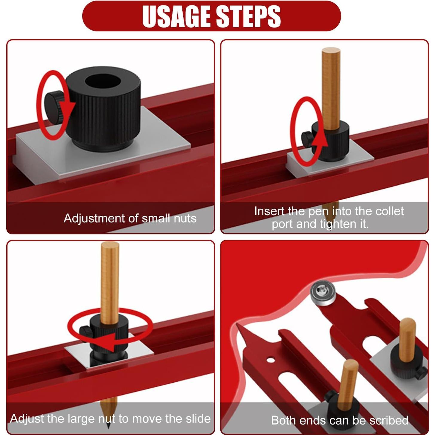 Herramienta de Scribing IMeanTop de Aluminio 45-260mm
