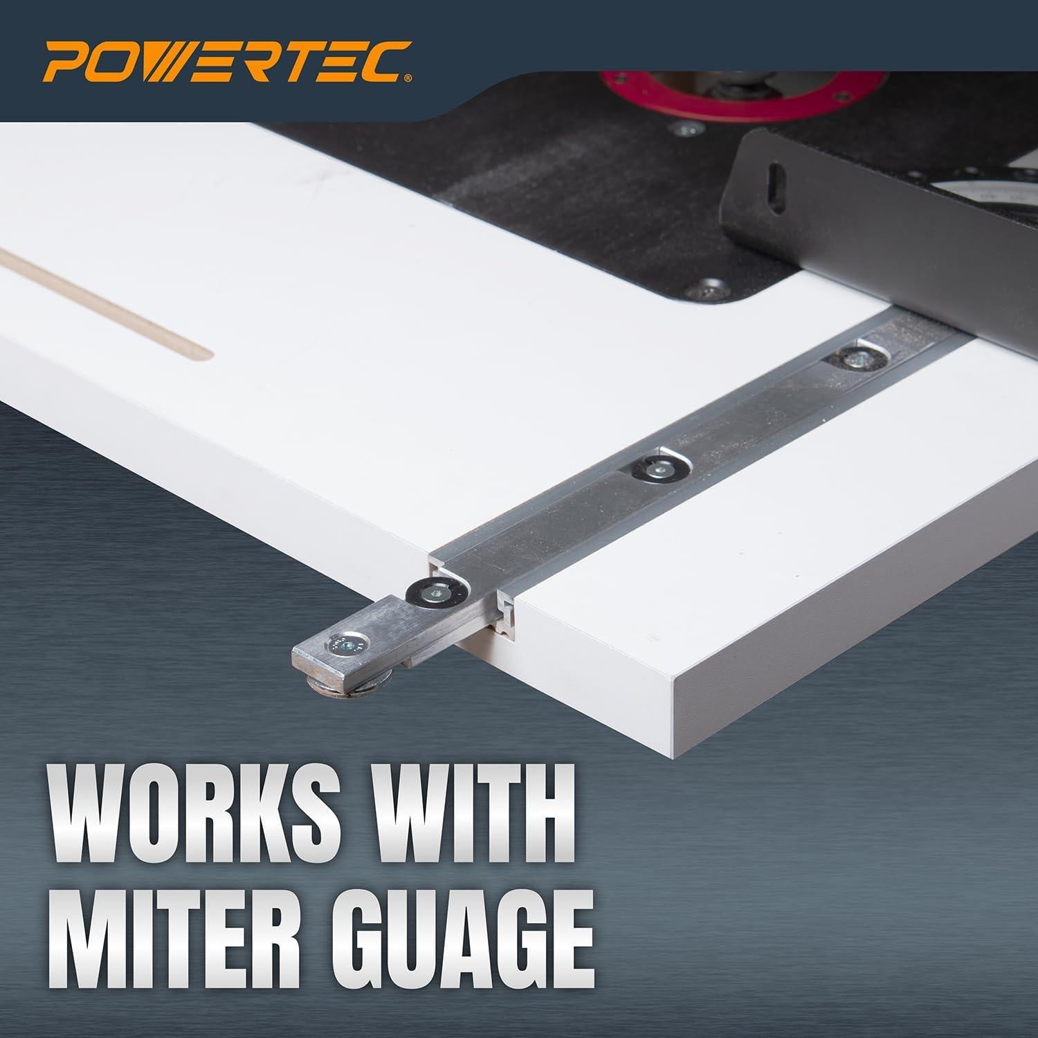 Juego de T-Track y T-Bar de Aluminio POWERTEC 121.92 cm