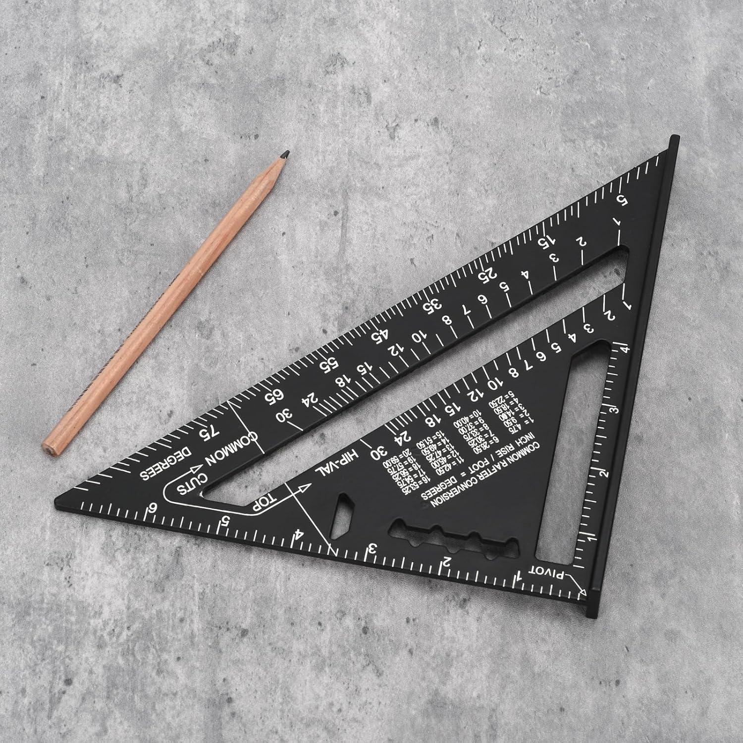 Juego de Escuadras de Aluminio MFBJXC 2 Piezas 30 y 18 cm