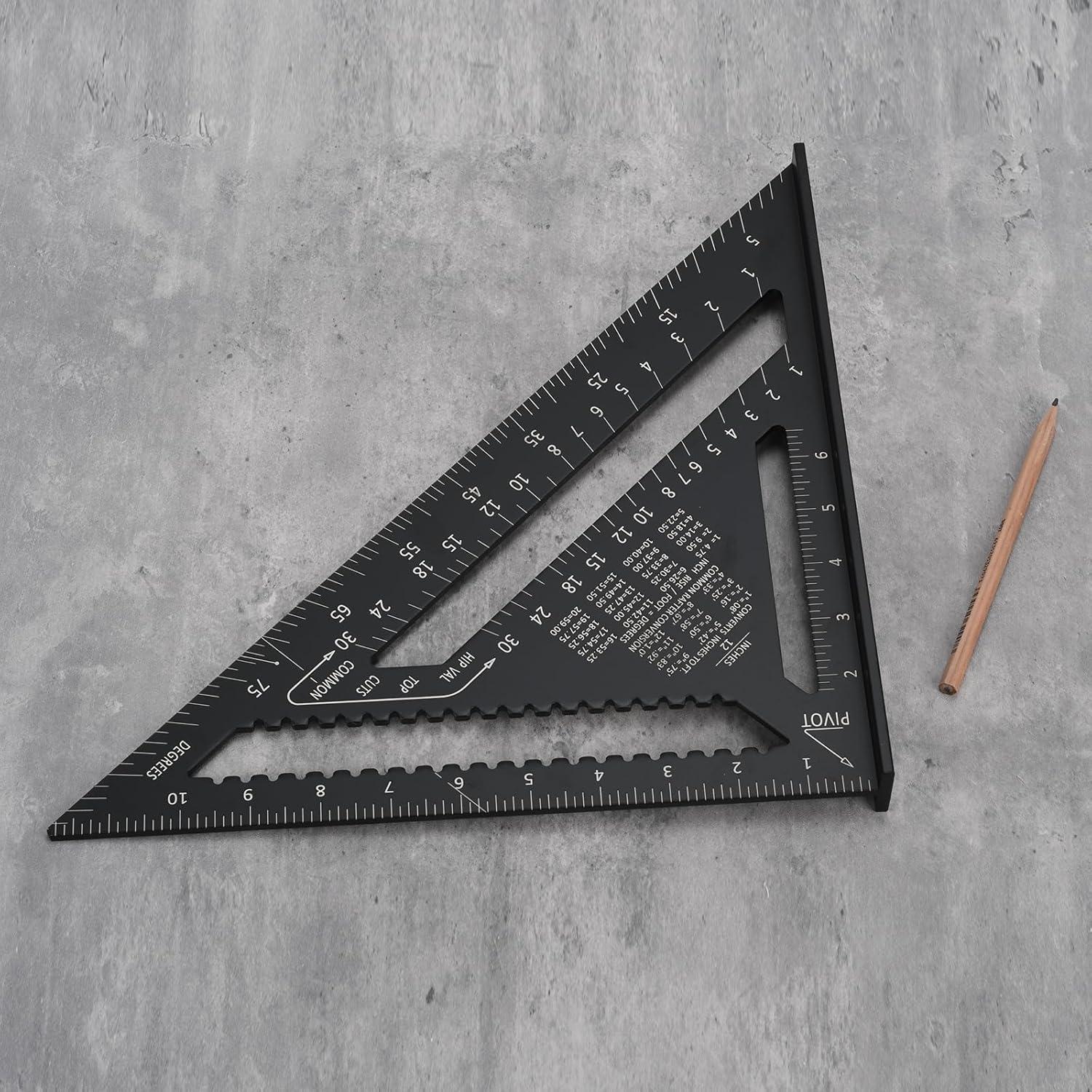 Juego de Escuadras de Aluminio MFBJXC 2 Piezas 30 y 18 cm