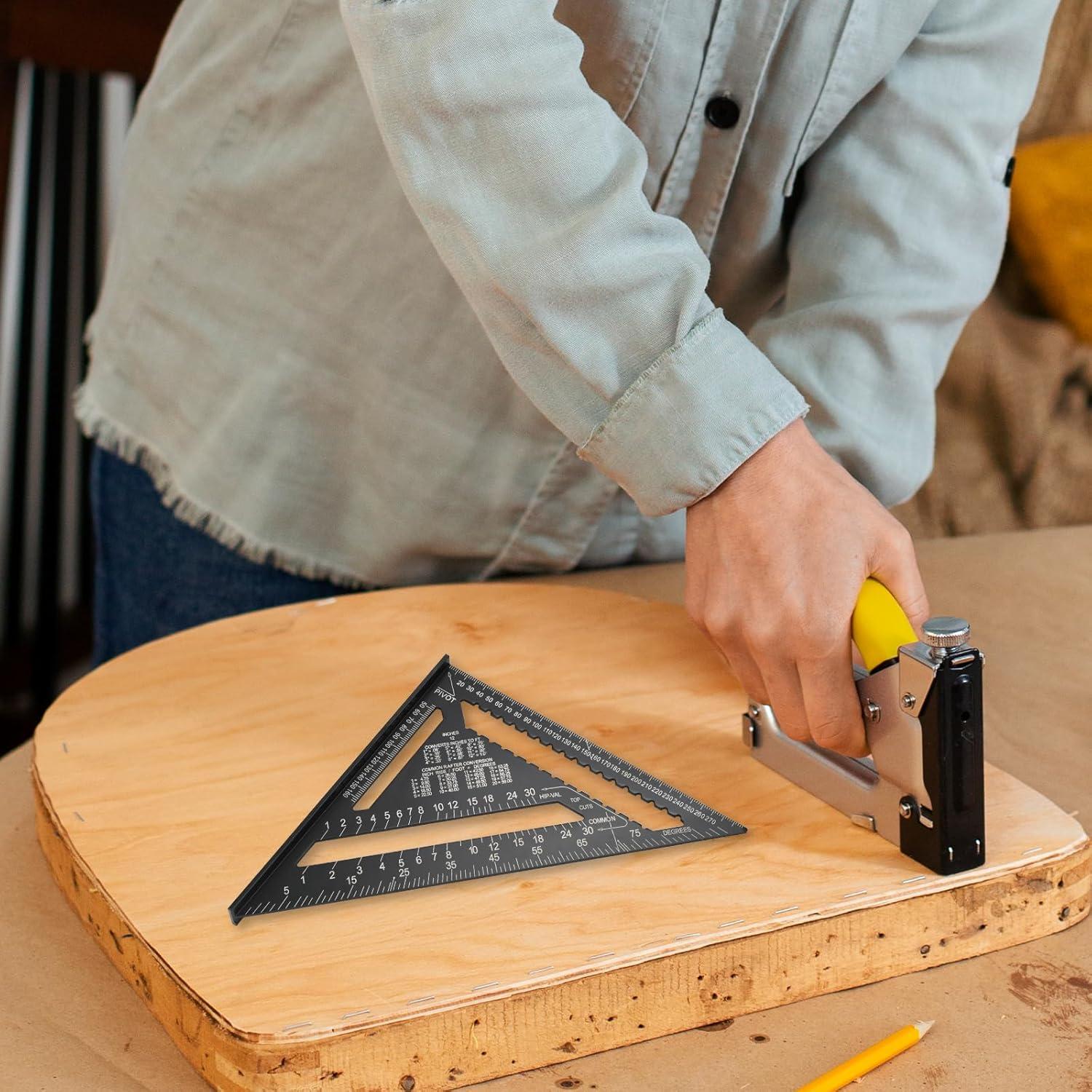 Juego de Escuadras de Aluminio MFBJXC 2 Piezas 30 y 18 cm