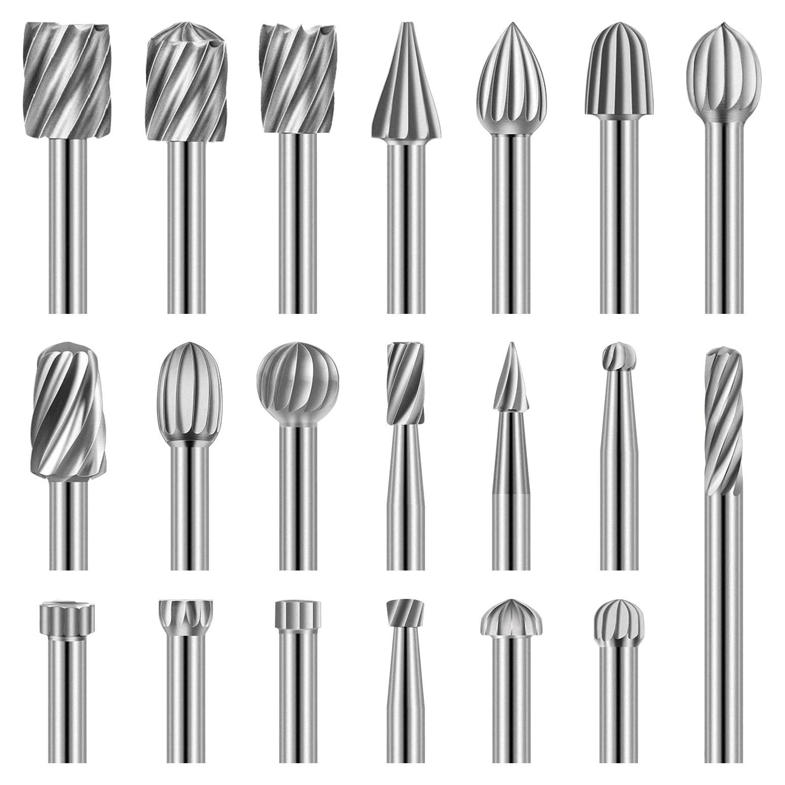 Juego de Brocas de Grabado HSS 20 PZS 3mm para Carpintería DIY