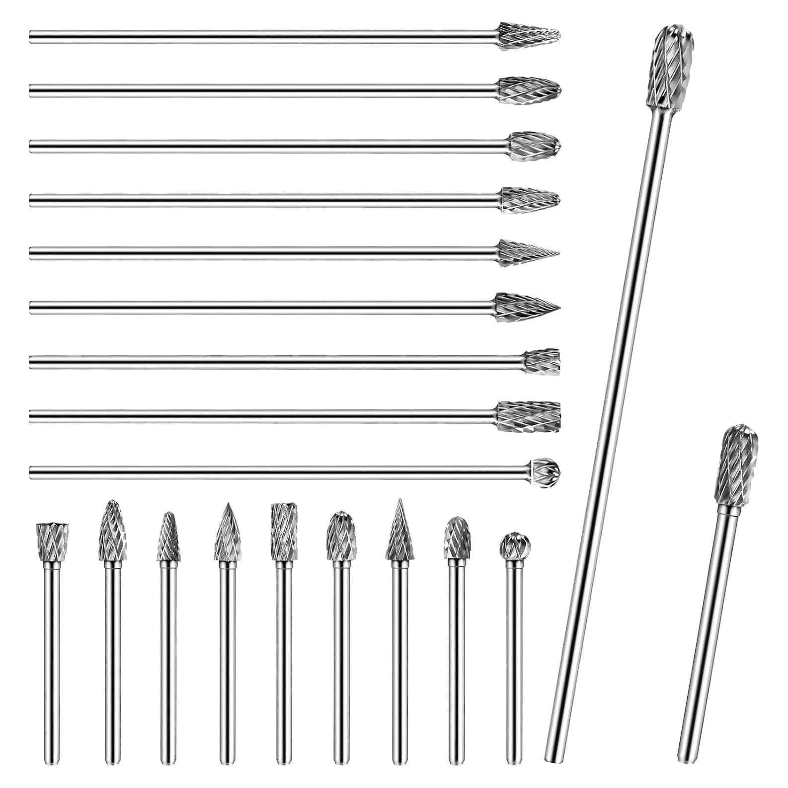 Juego de 20 Brocas de Carburo CraftyDream para Herramientas Rotativas