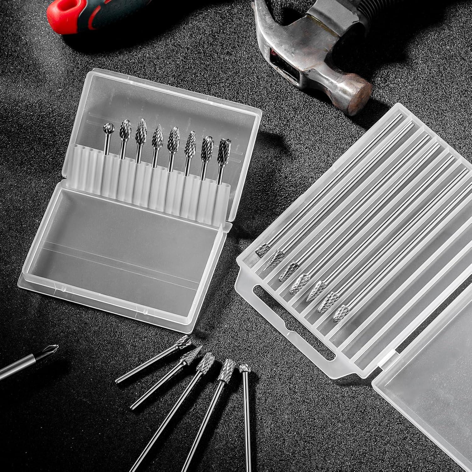 Juego de 20 Brocas de Carburo CraftyDream para Herramientas Rotativas