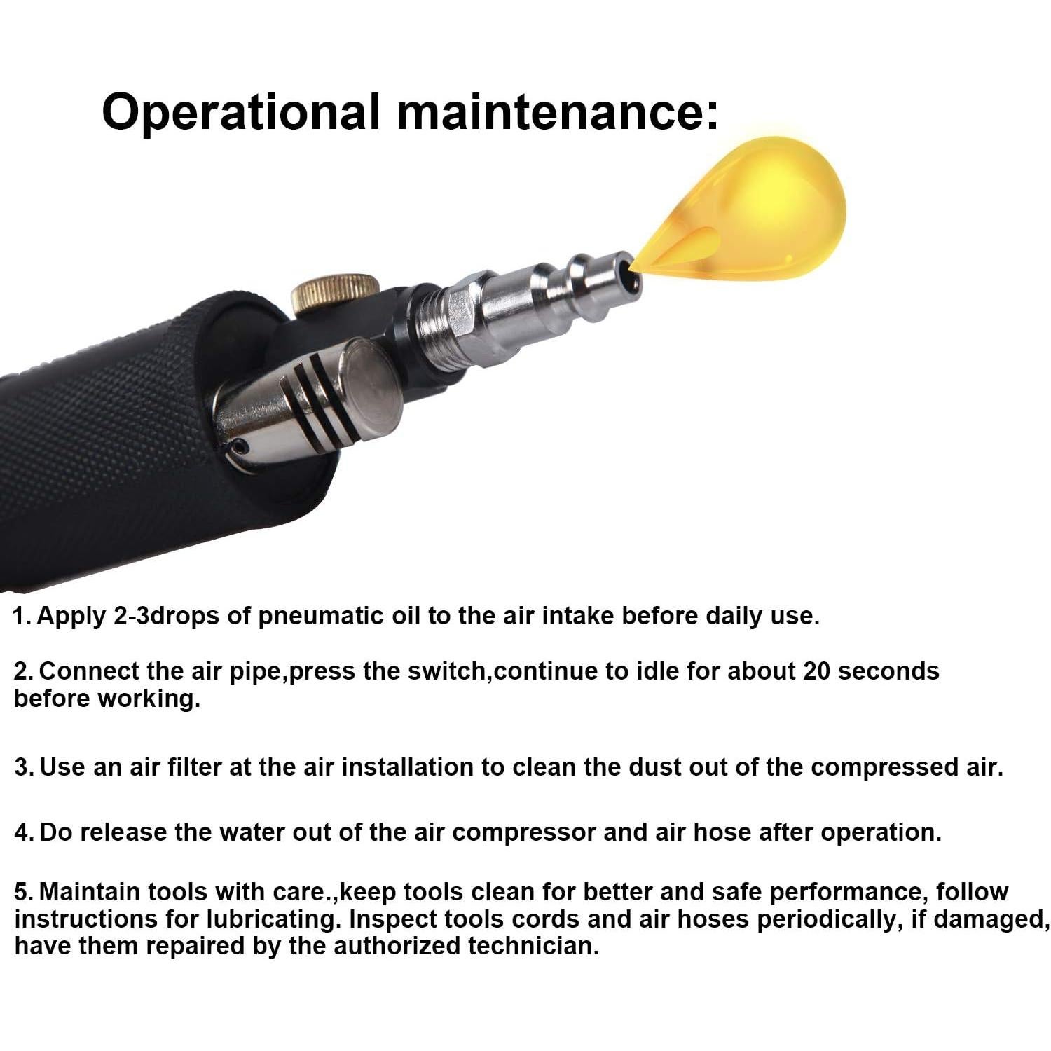 Lijadora Orbital Neumática YELWAY 2" y 3" 15000 RPM