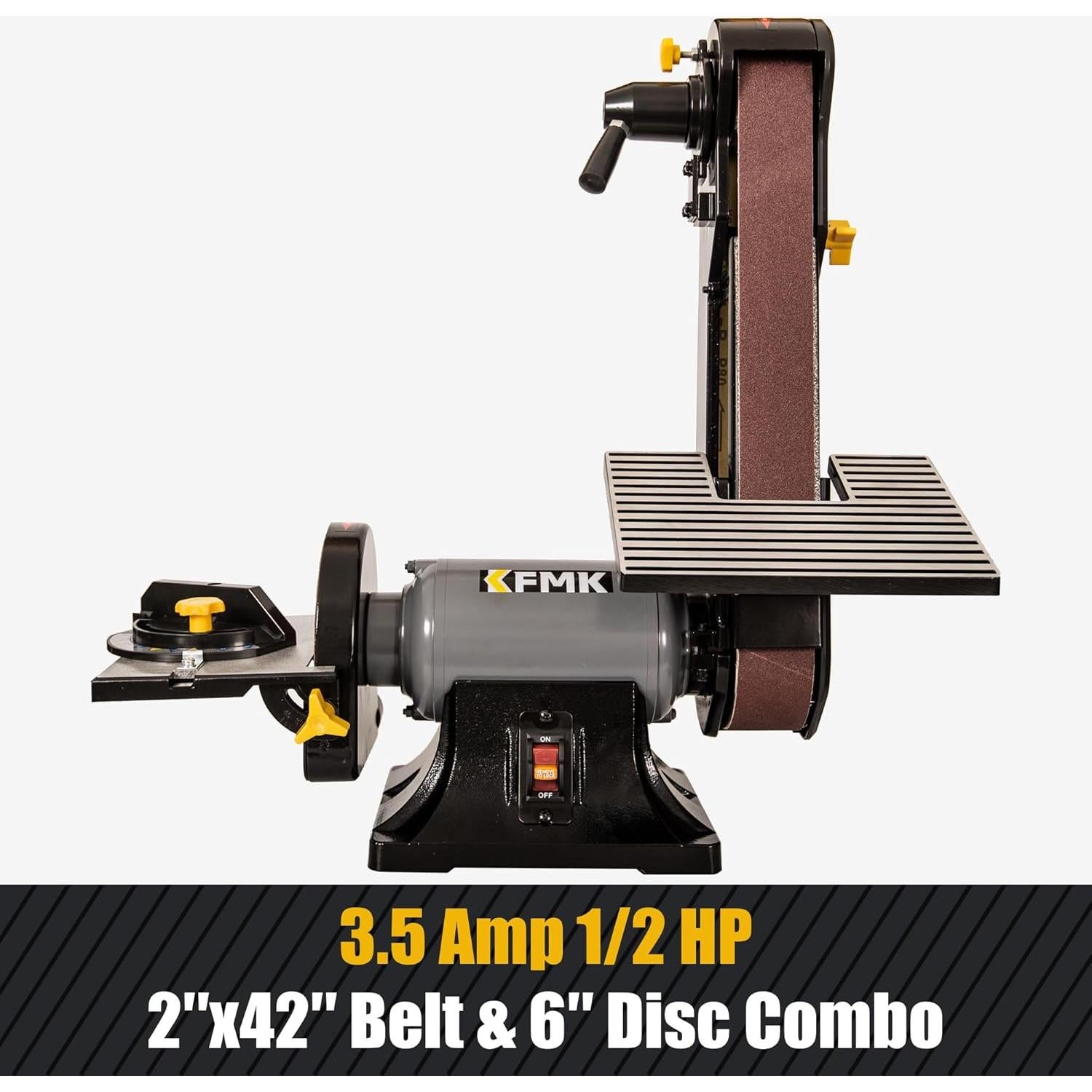 Lijadora de Banda y Disco KFMK 2"x42" 1/2HP 3.5A Eléctrica