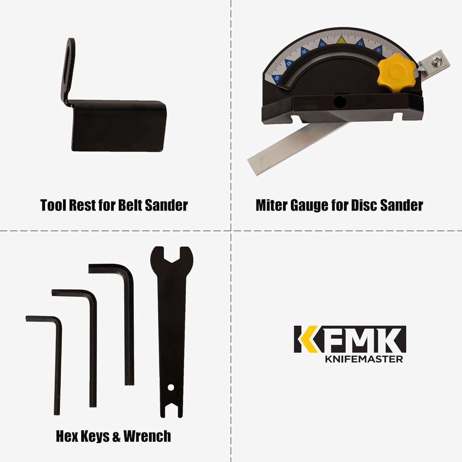 Lijadora de Banda y Disco KFMK 2"x42" 1/2HP 3.5A Eléctrica