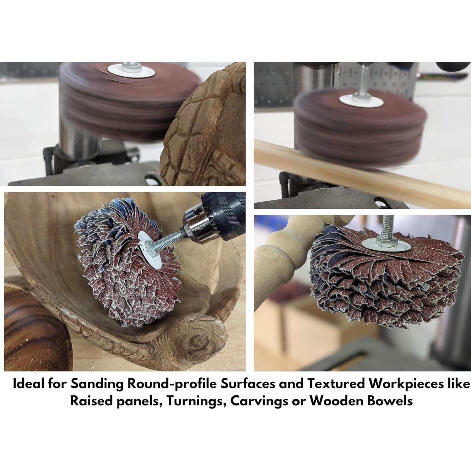 Kit de Mopa de Lijado 4" LINE10 Tools - 5 Ruedas 80 Granos