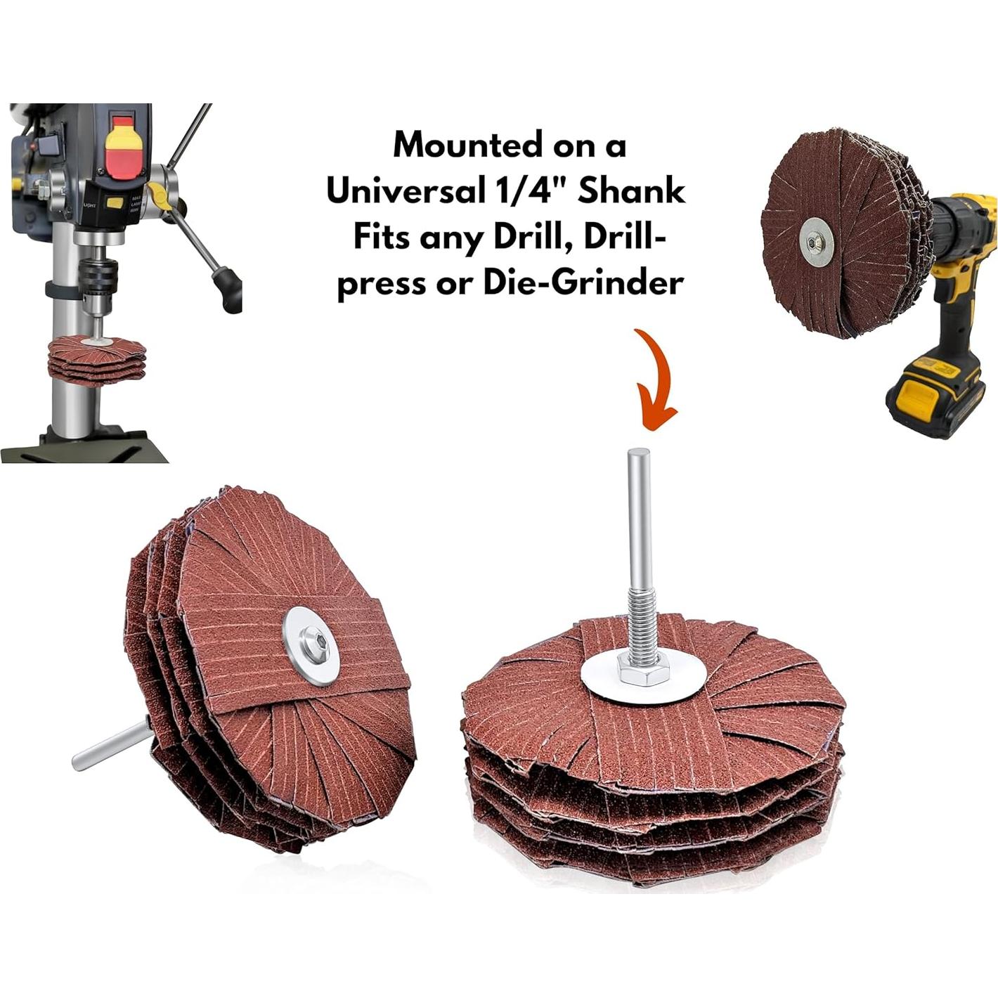 Kit de Mopa de Lijado 4" LINE10 Tools - 5 Ruedas 80 Granos