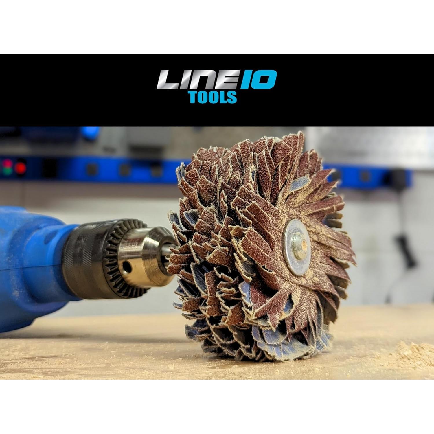 Kit de Mopa de Lijado 4" LINE10 Tools - 5 Ruedas 80 Granos