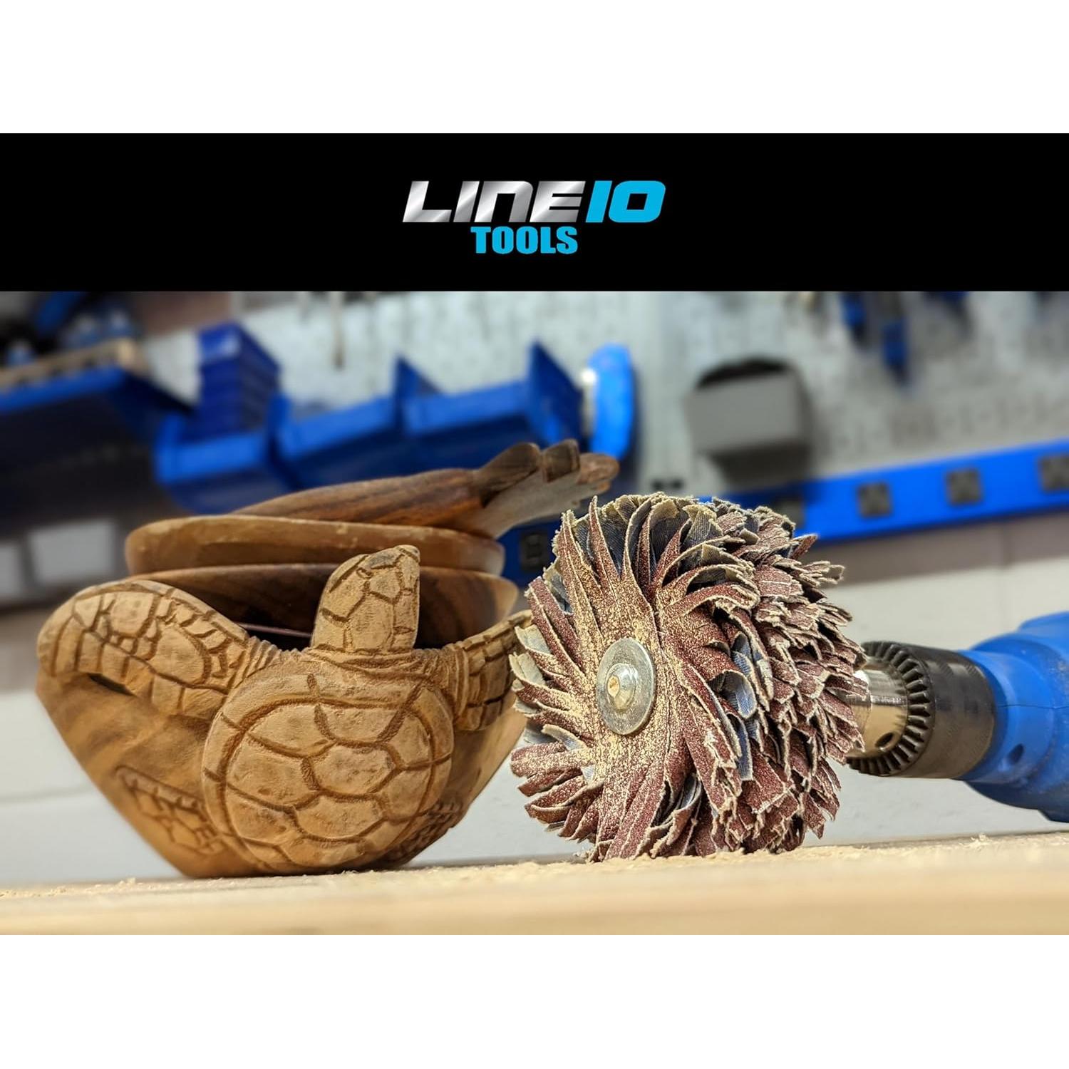 Kit de Mopa de Lijado 4" LINE10 Tools - 5 Ruedas 80 Granos