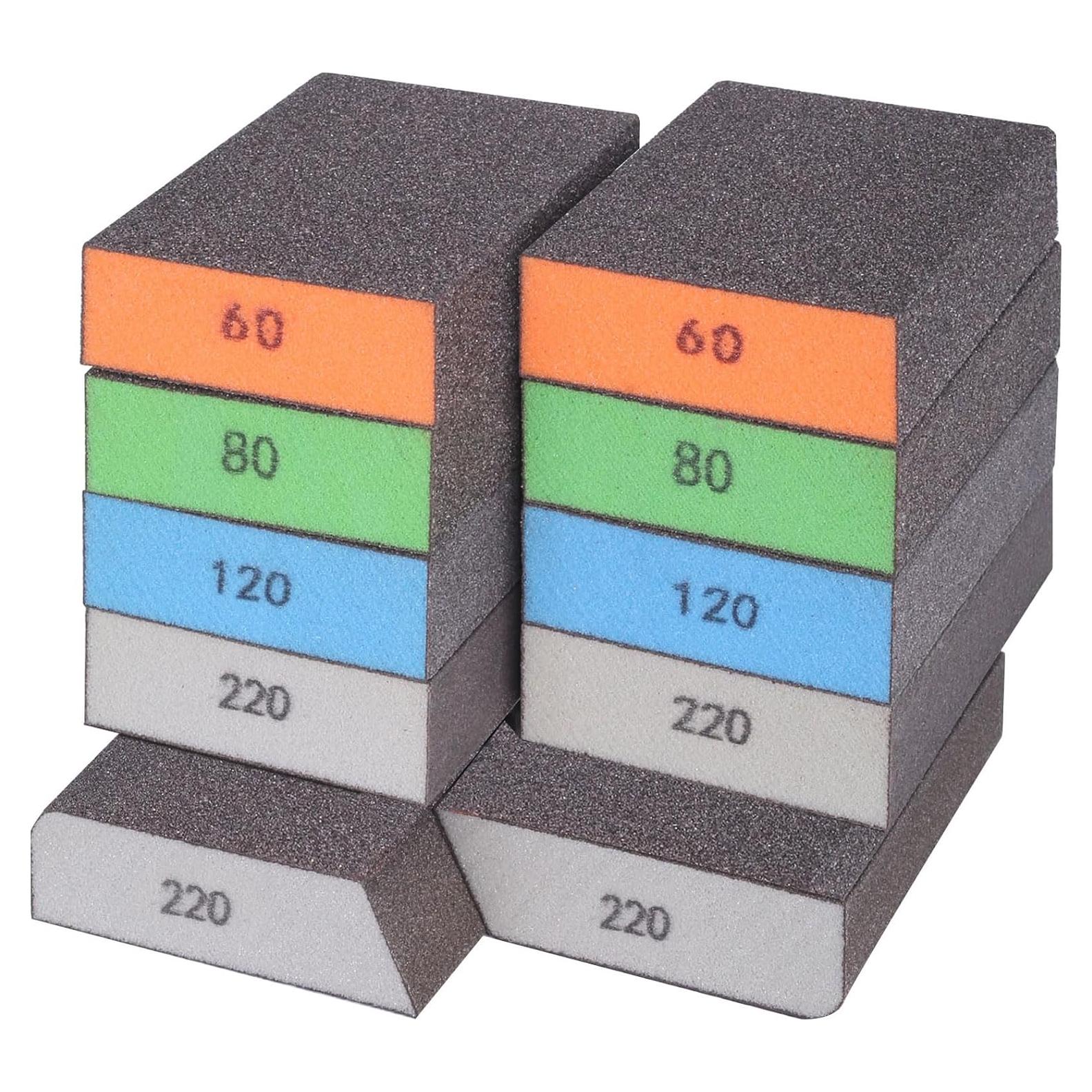 Paquete de 10 Bloques de Lijado BOSHCRAFT Grano Variado