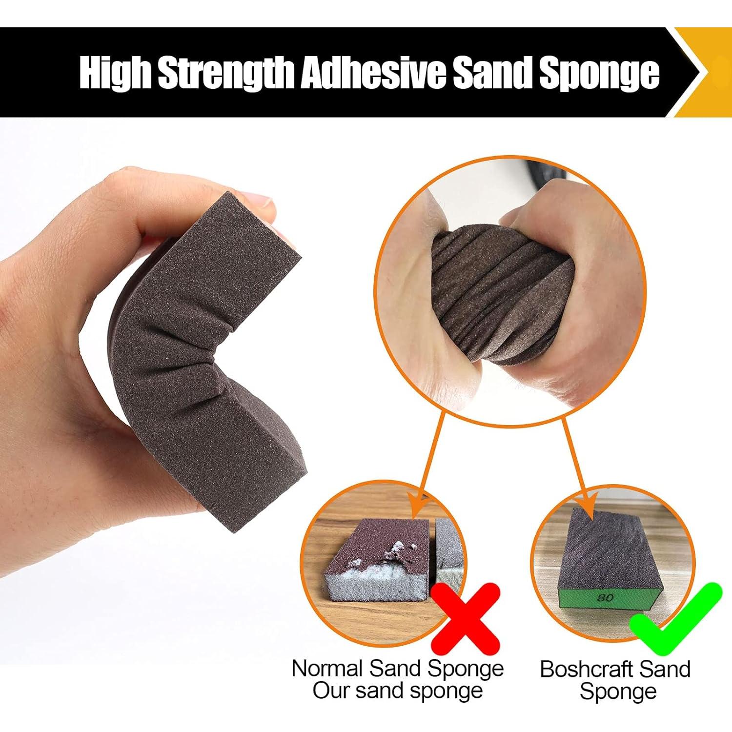 Paquete de 10 Bloques de Lijado BOSHCRAFT Grano Variado