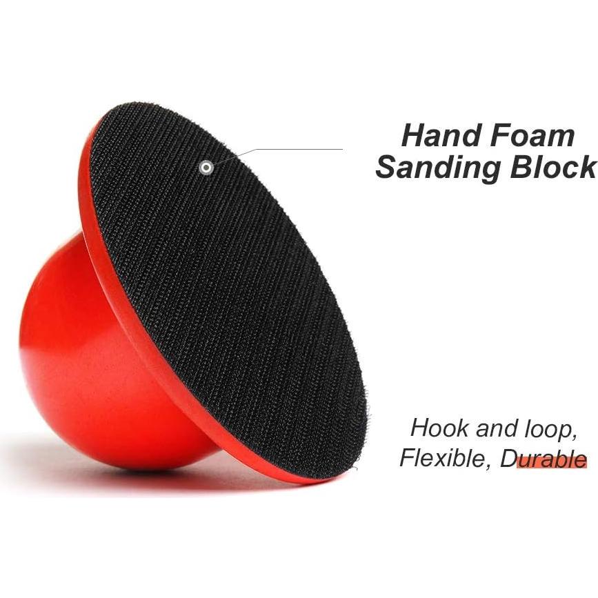 Bloque de Lijado Manual 4" con Gancho y Bucle para Madera