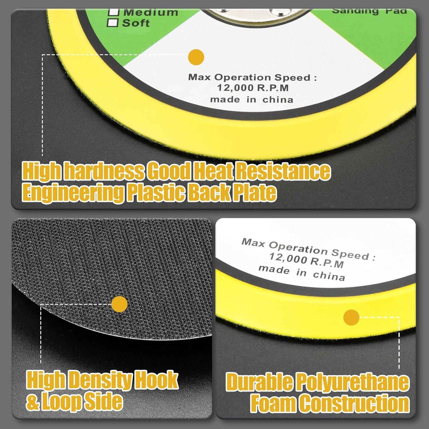 Pad de Respaldo Lijadora DA 6" Gnellkoor 2 Piezas 12000 RPM