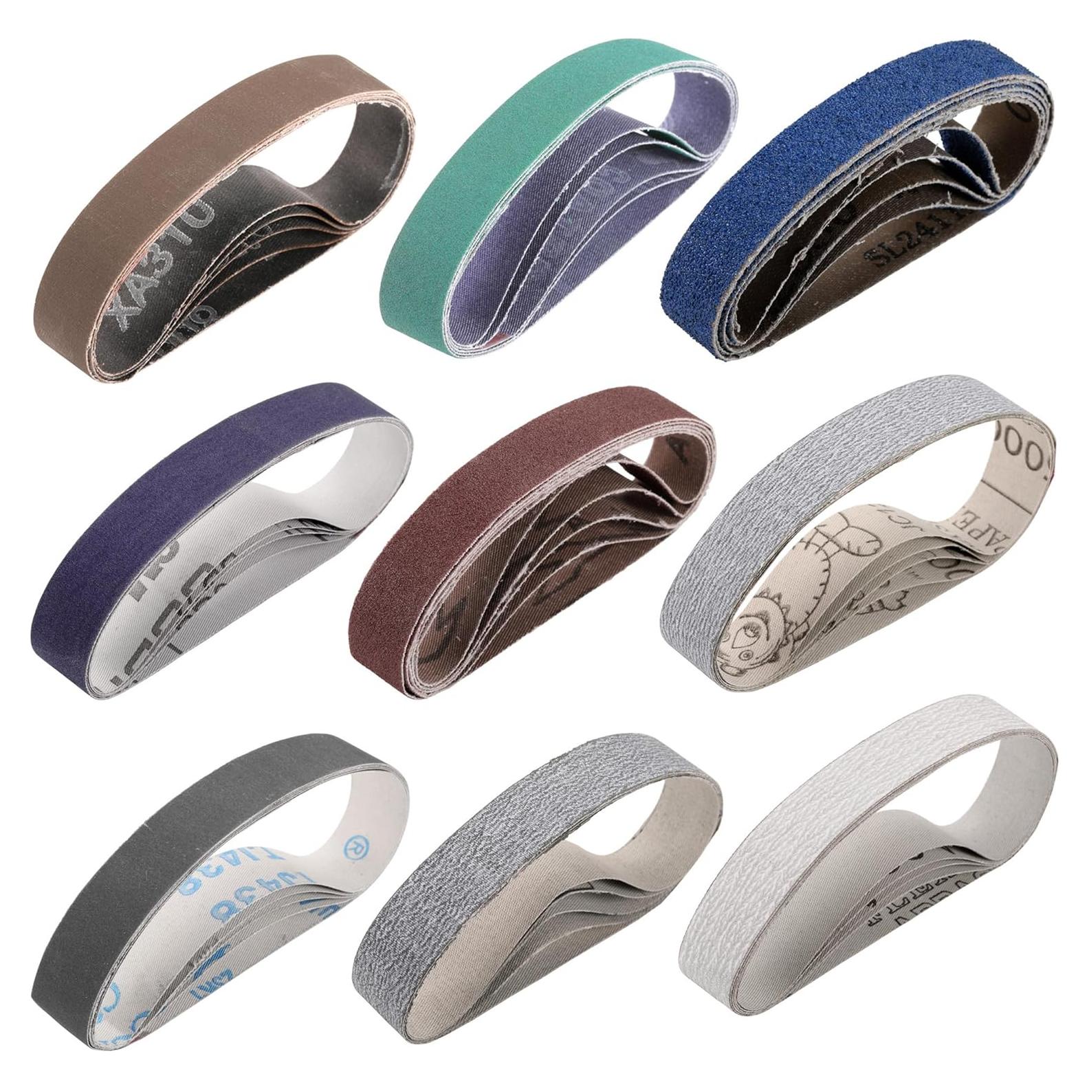 Kit de Cintas de Lijado Mornajina 45 Pcs 3/4" x 30.5 cm Granos 80-5000