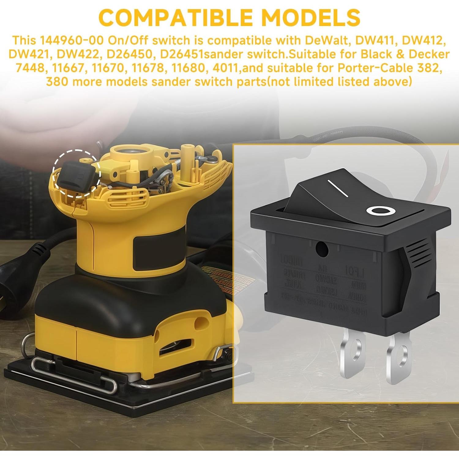 Interruptor On-Off 144960-00 Cutetool para Lijadoras DeWalt