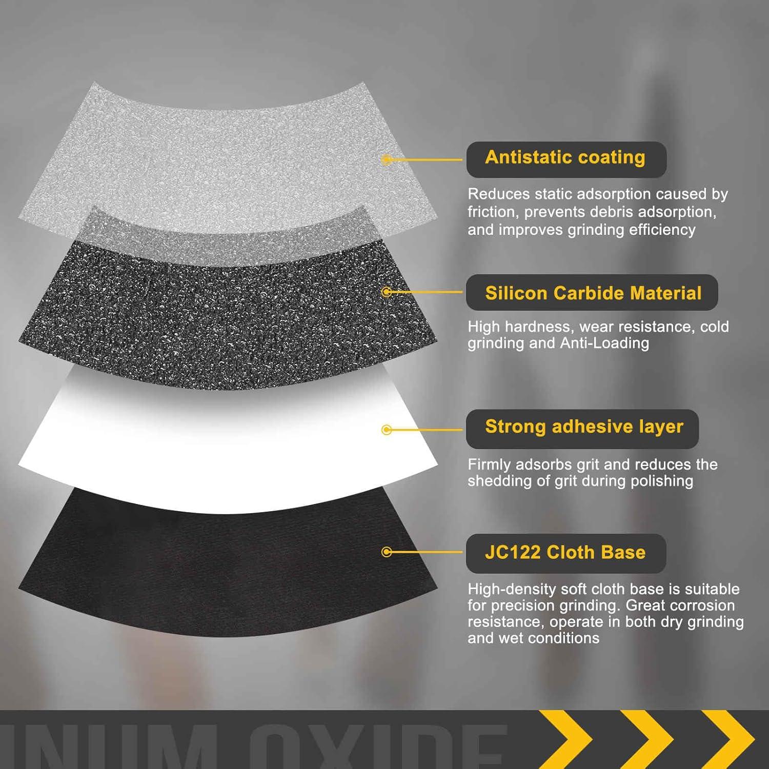 Cinta de Lijado 30 mm x 533 mm CoCud 120 Granos 10 Pcs