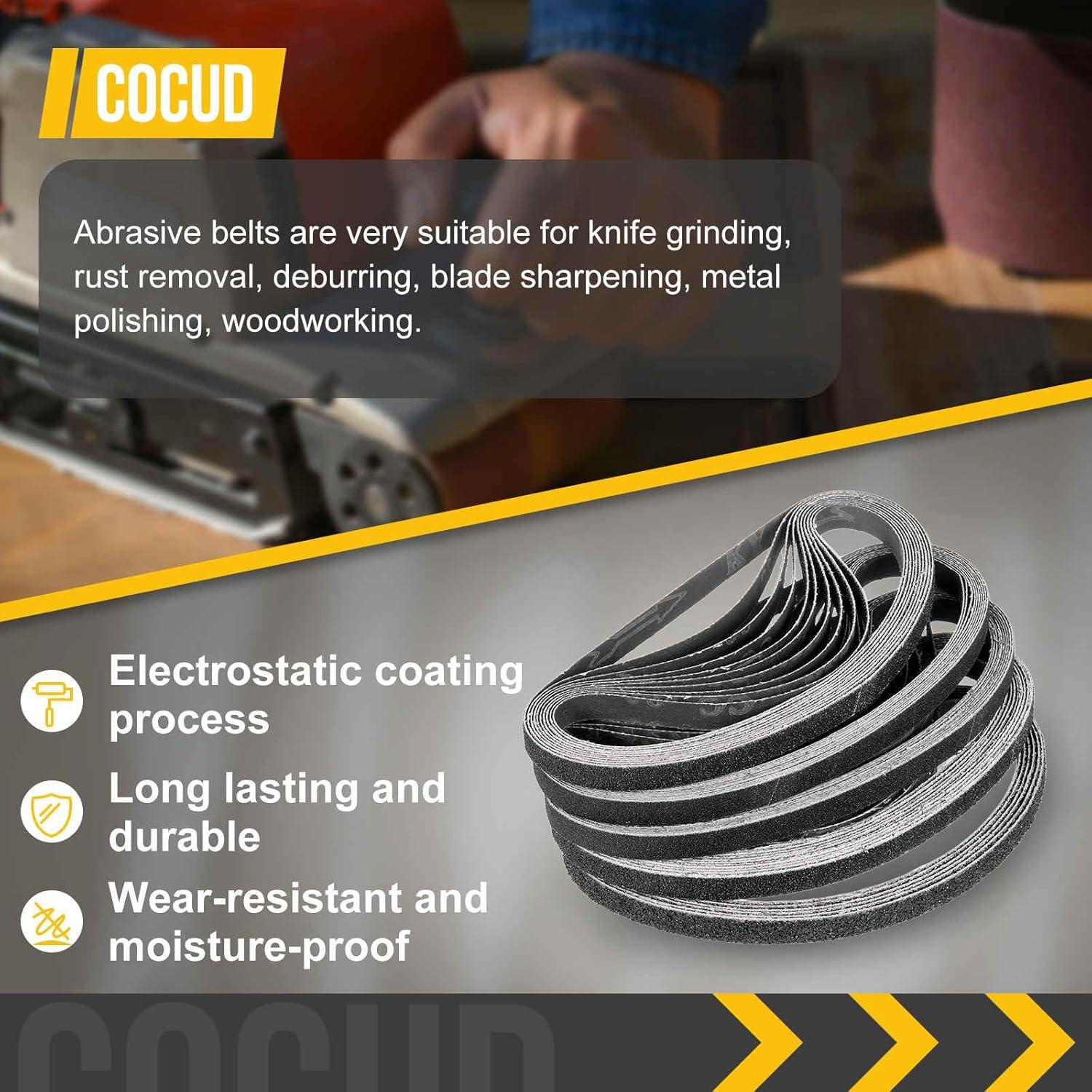 Cinta de Lijado 30 mm x 533 mm CoCud 120 Granos 10 Pcs