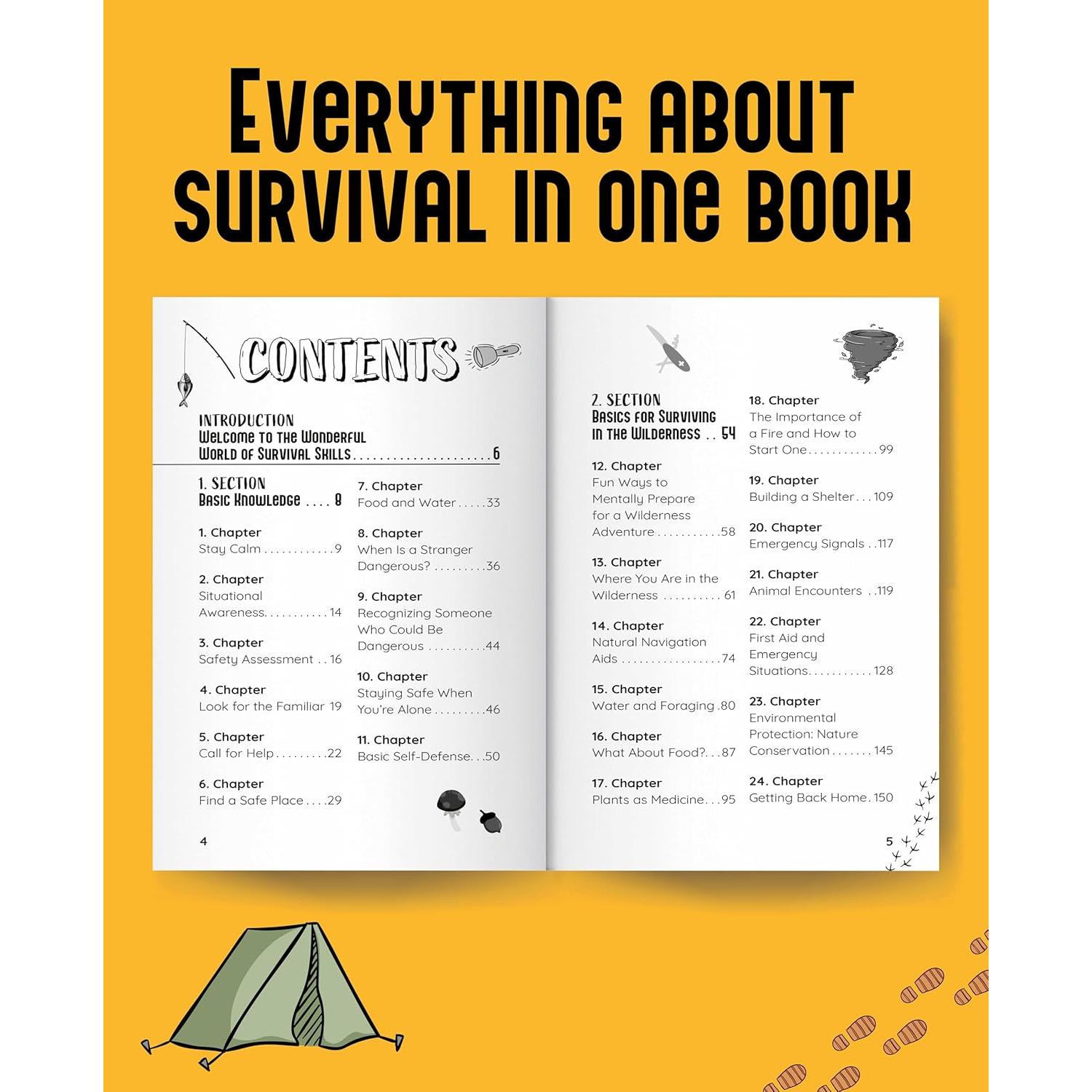 Survival Skills Every Boy Needs To Know: How to Build Shelter, Perform First Aid, Find Water and Food, Make a Fire, and Get Home - With Practical Exercises, Illustrations and Sketches