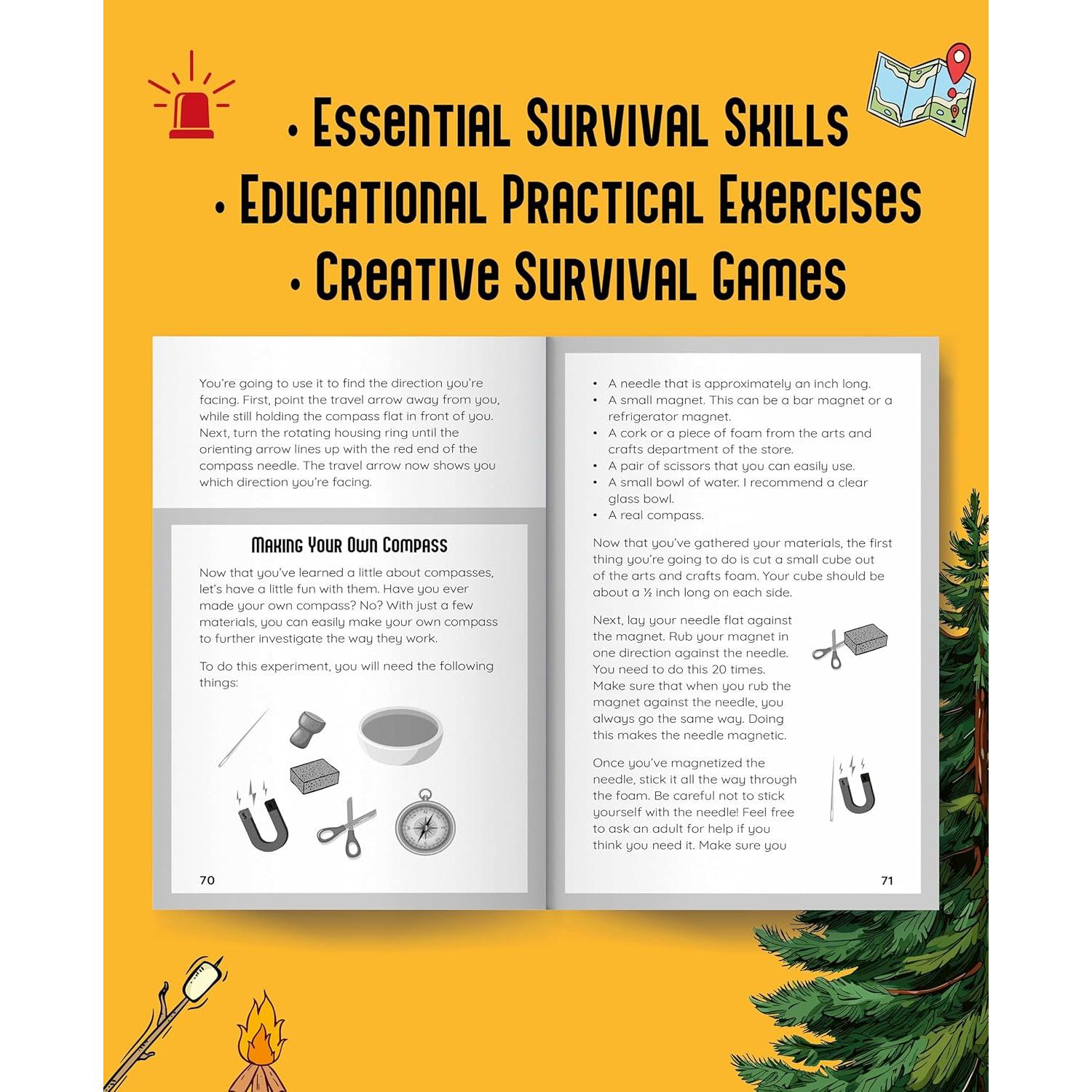 Survival Skills Every Boy Needs To Know: How to Build Shelter, Perform First Aid, Find Water and Food, Make a Fire, and Get Home - With Practical Exercises, Illustrations and Sketches